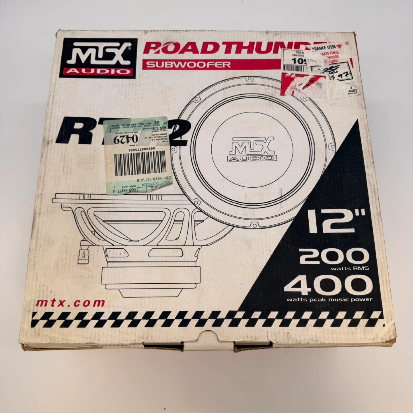 MTX Audio Road Thunder RT12 12" Subwoofer - photo 3