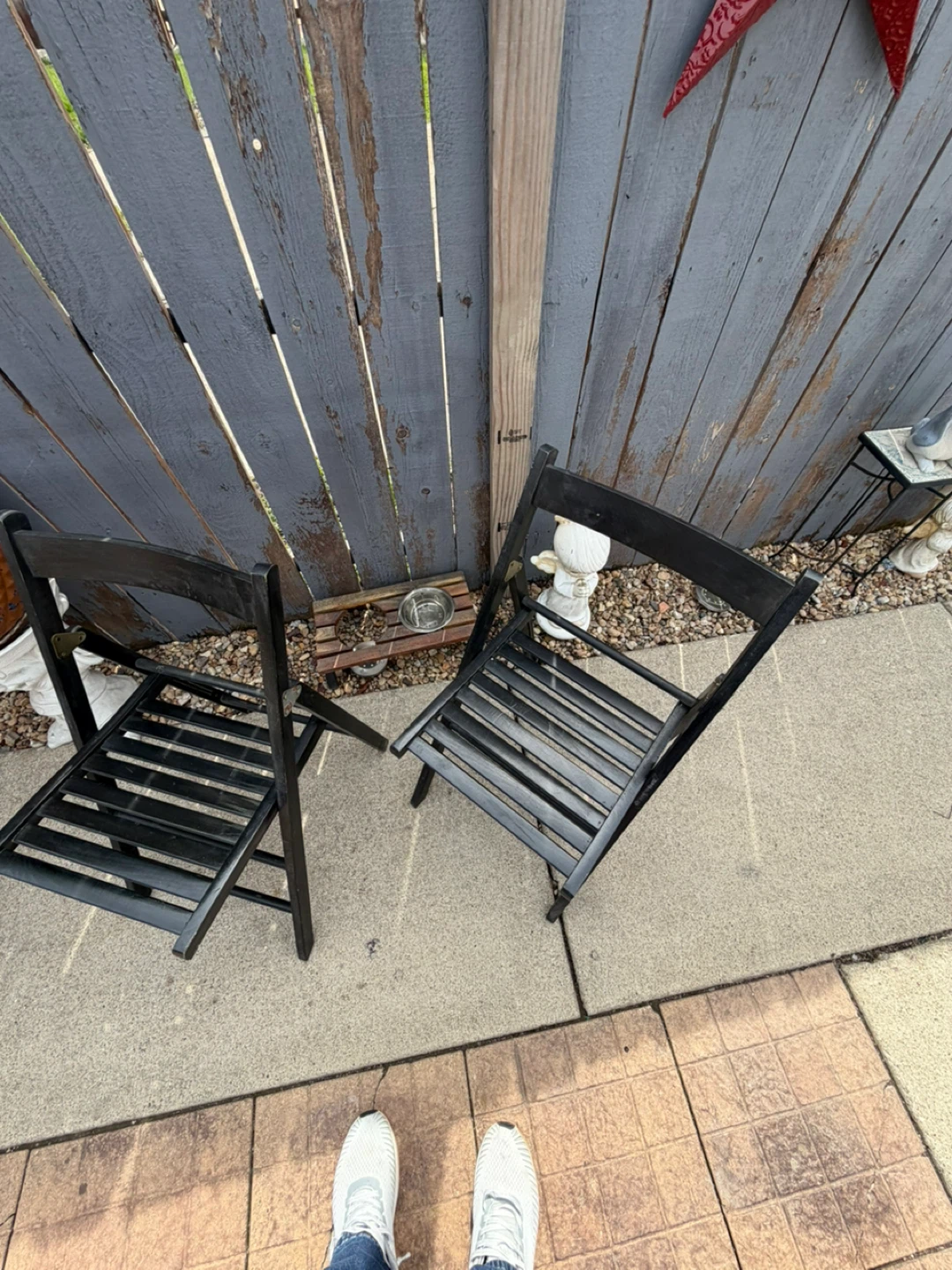 Set of 4 Black Folding Chairs - photo 2