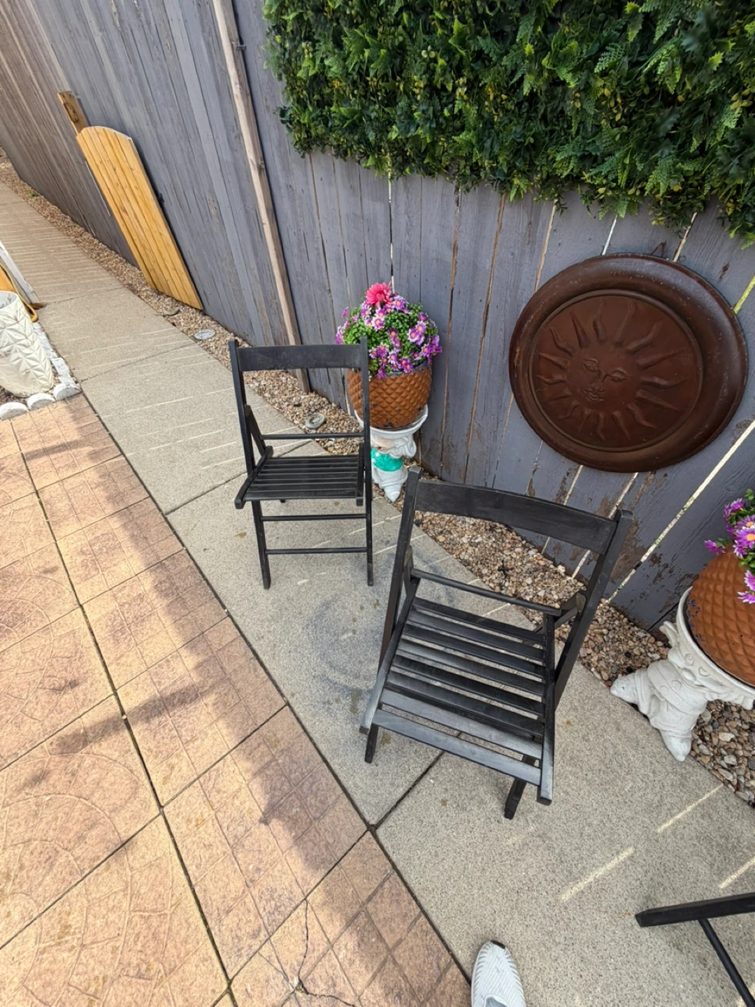 Set of 4 Black Folding Chairs - photo 5