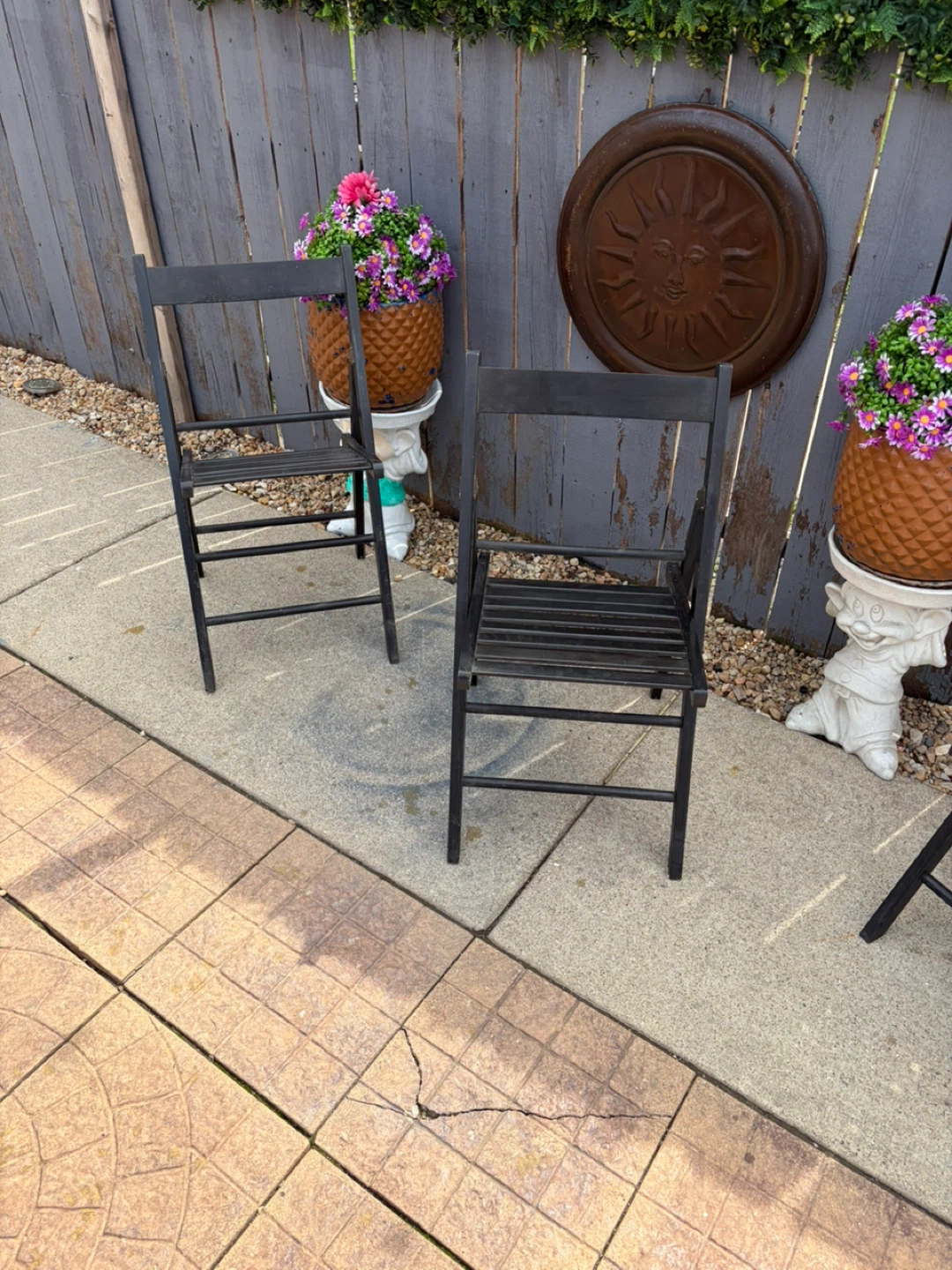 Set of 4 Black Folding Chairs - photo 4