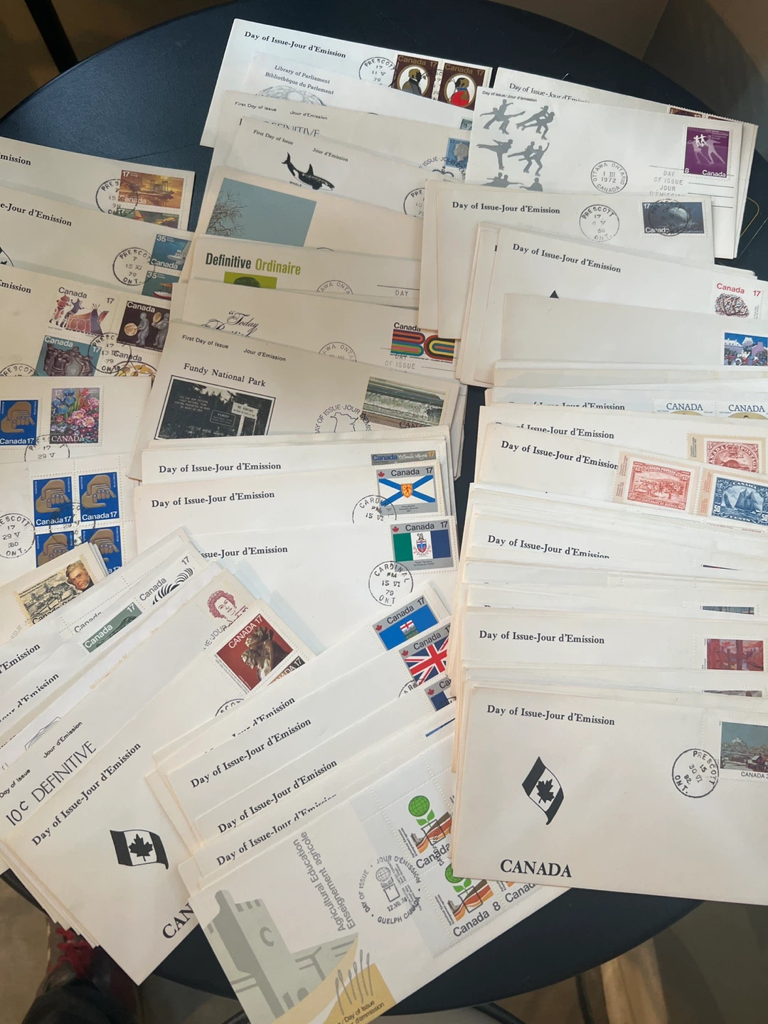Collection of Canadian Day of Issue-Jour d'Emission Envelopes