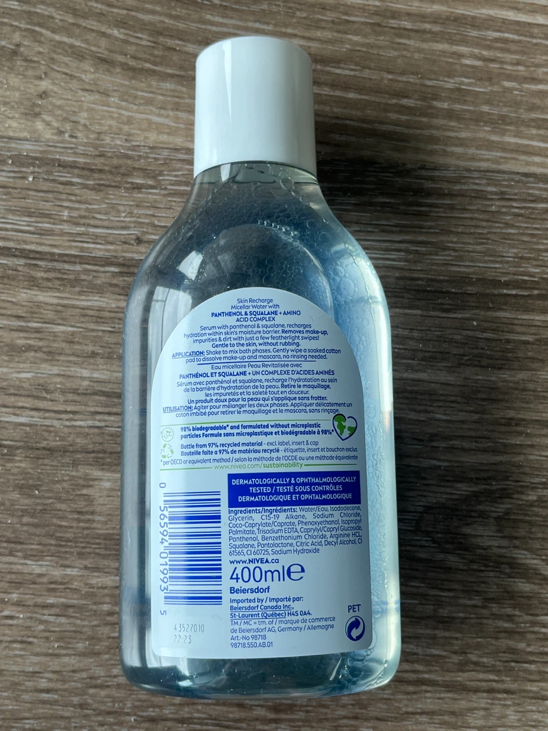 NIVEA Micellar Water Skin Recharge 400ml - photo 2