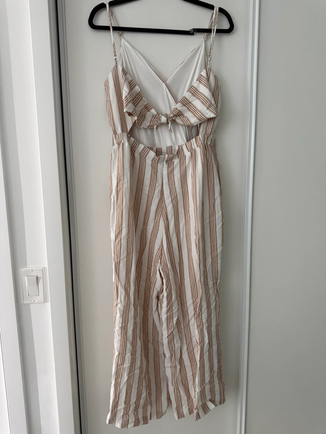 White & Brown Striped Jumpsuit size L - photo 5