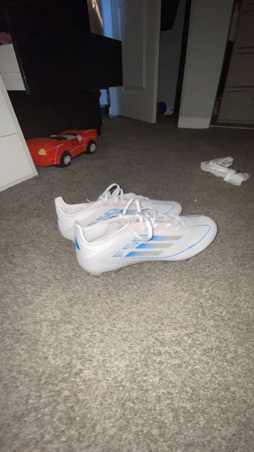 Elite Adidas F50 White Blue Cleats - photo 4