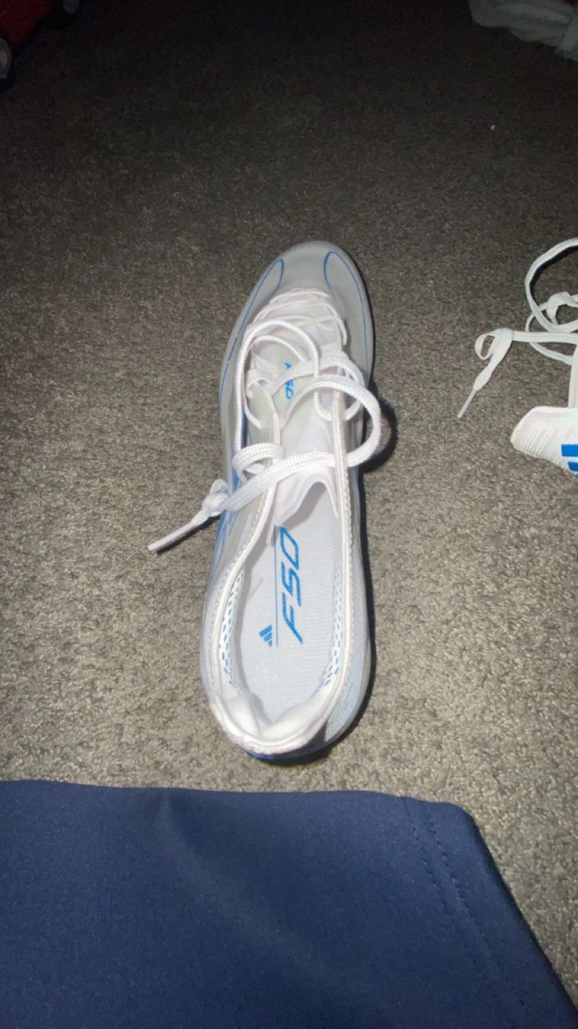 Elite Adidas F50 White Blue Cleats - photo 2