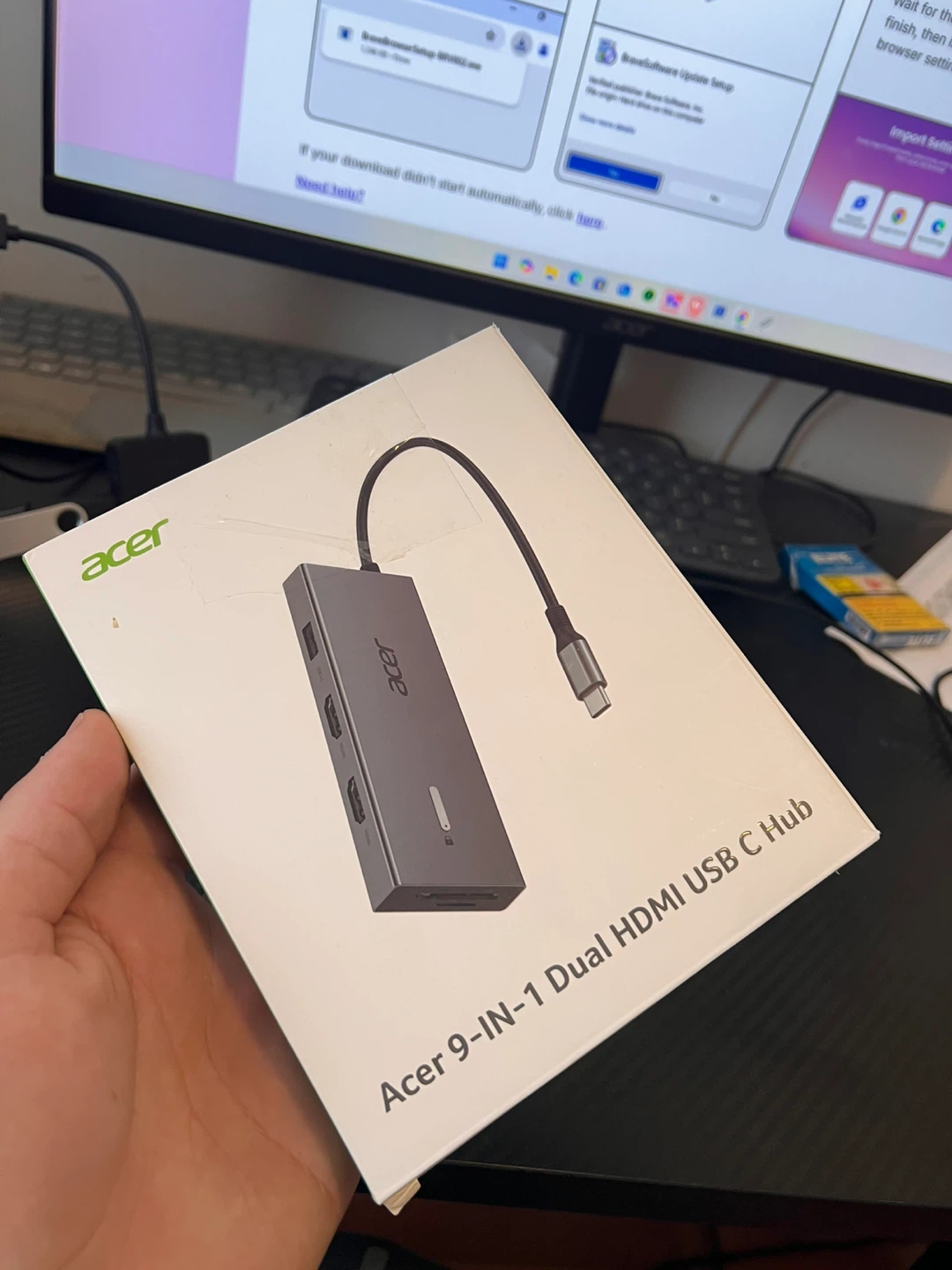 Acer 9-in-1 Dual HDMI USB C Hub - photo 3