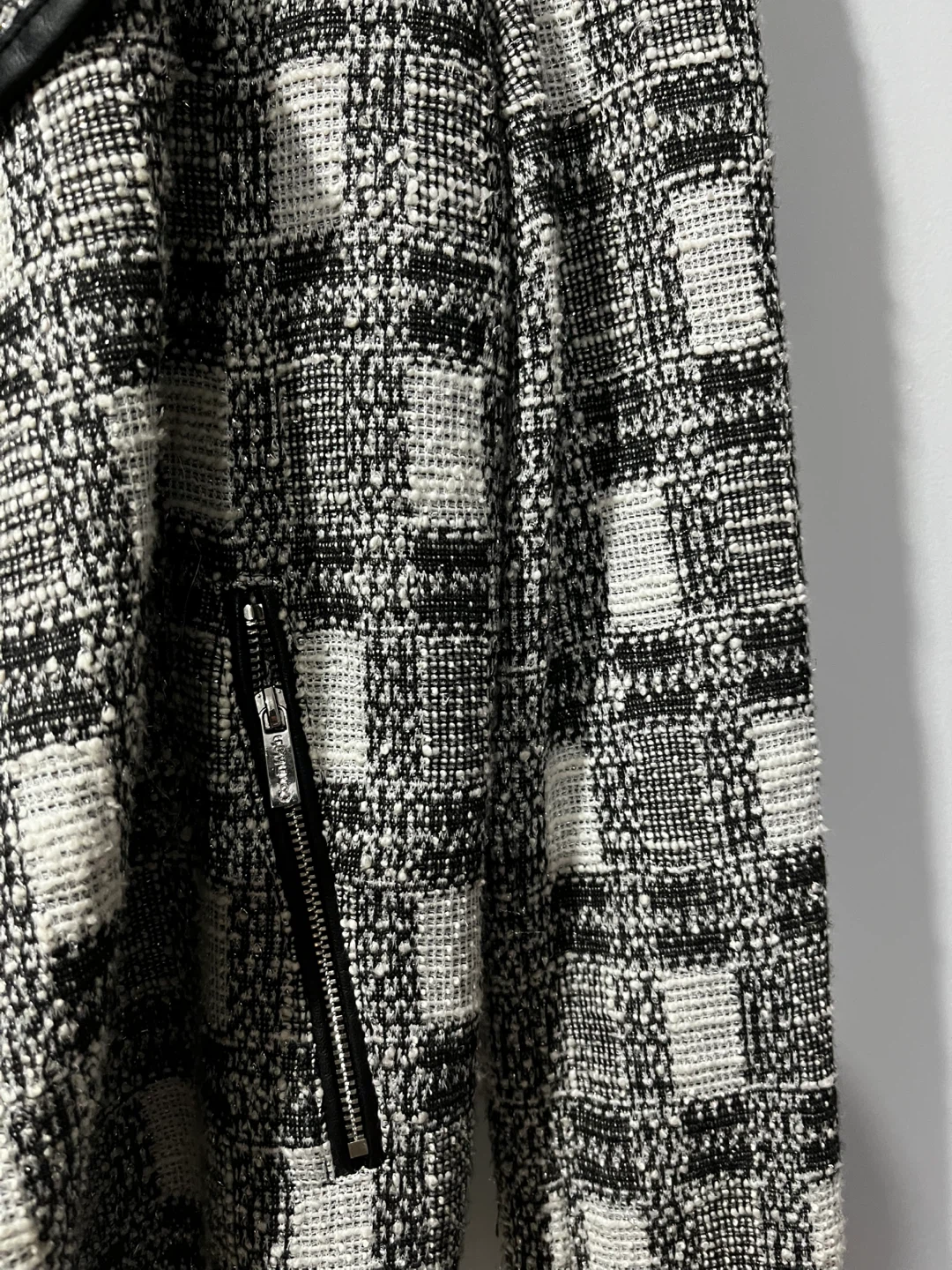 Calvin Klein Black and White Plaid Blazer Jacket - photo 4
