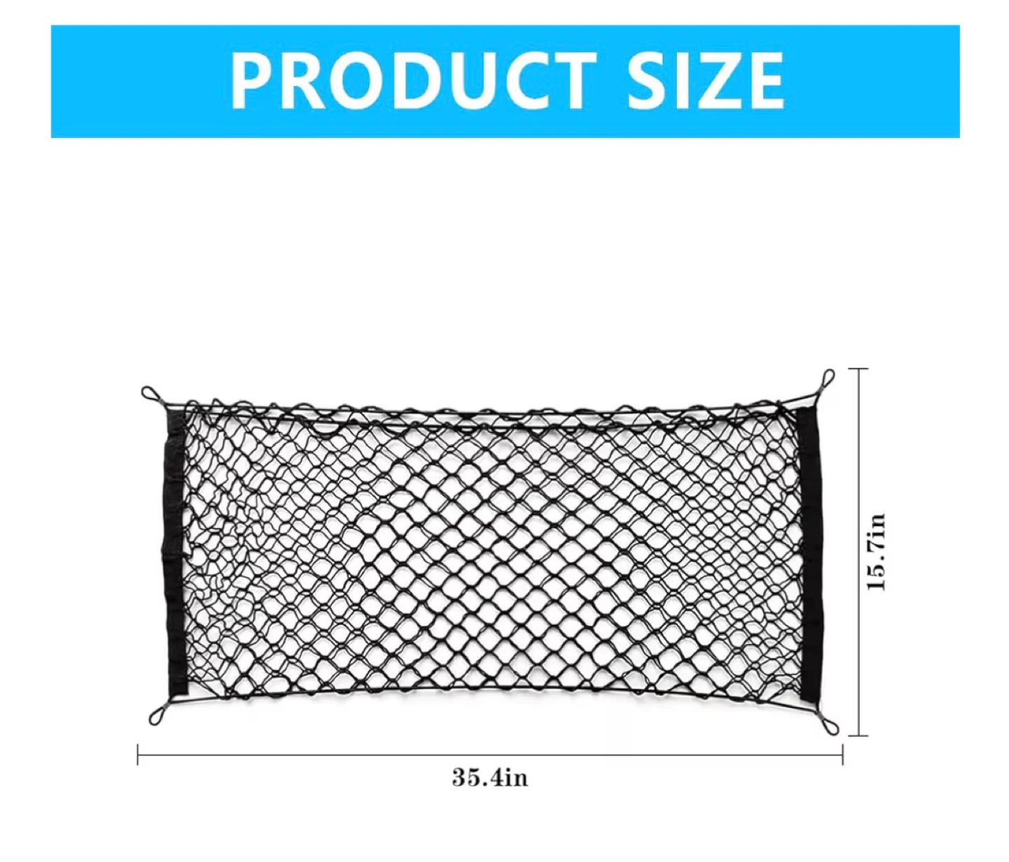 Car Rear Cargo Net Organizer Mesh Pouch Bag - photo 2