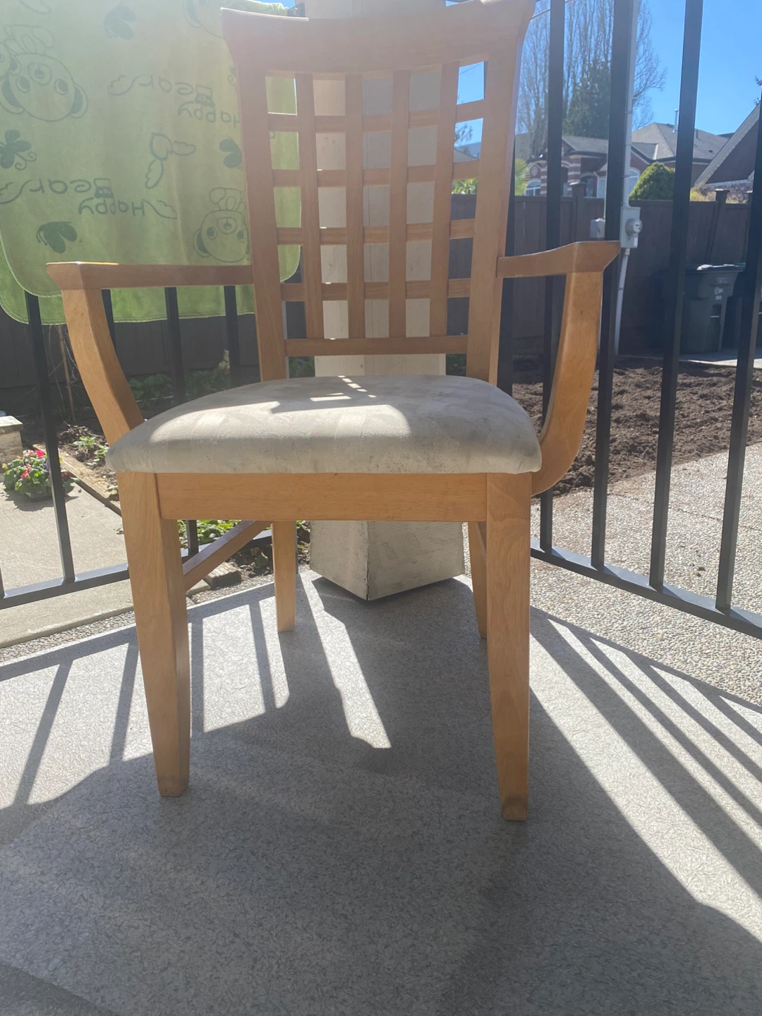 Wooden Dining Chair with Upholstered Seat - photo 2