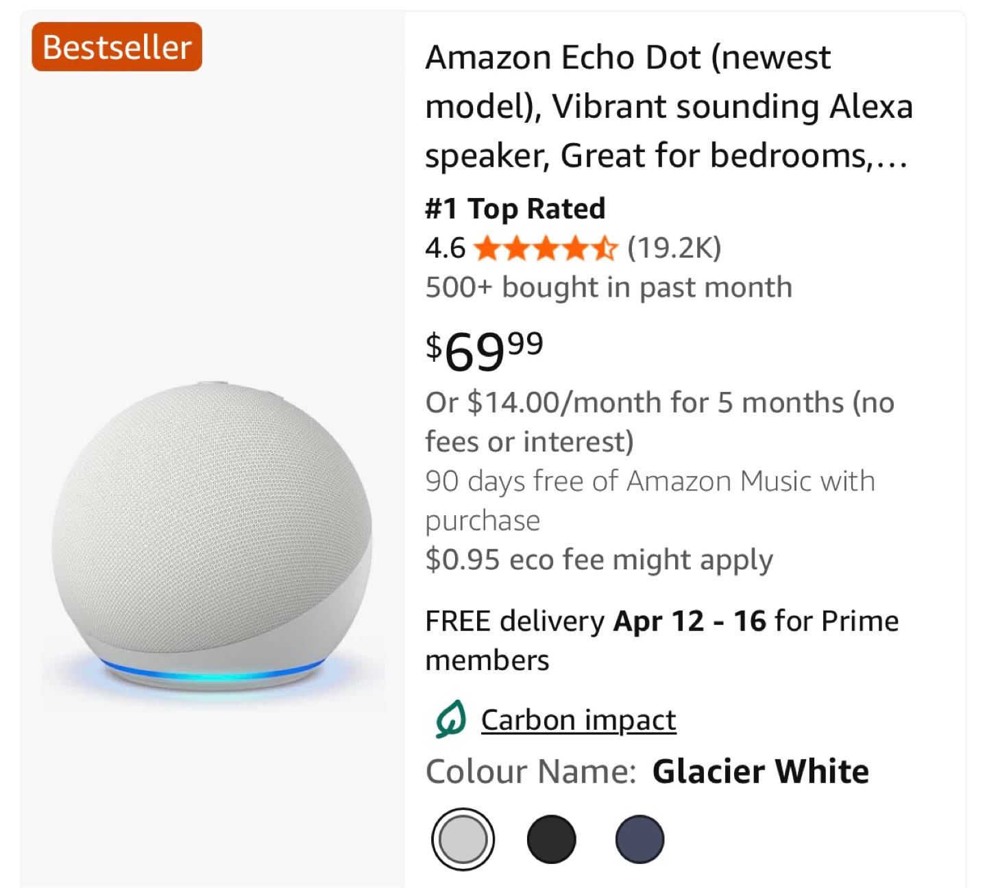 Amazon Echo Dot 5th Gen (Smart Speaker with Alexa) - photo 5