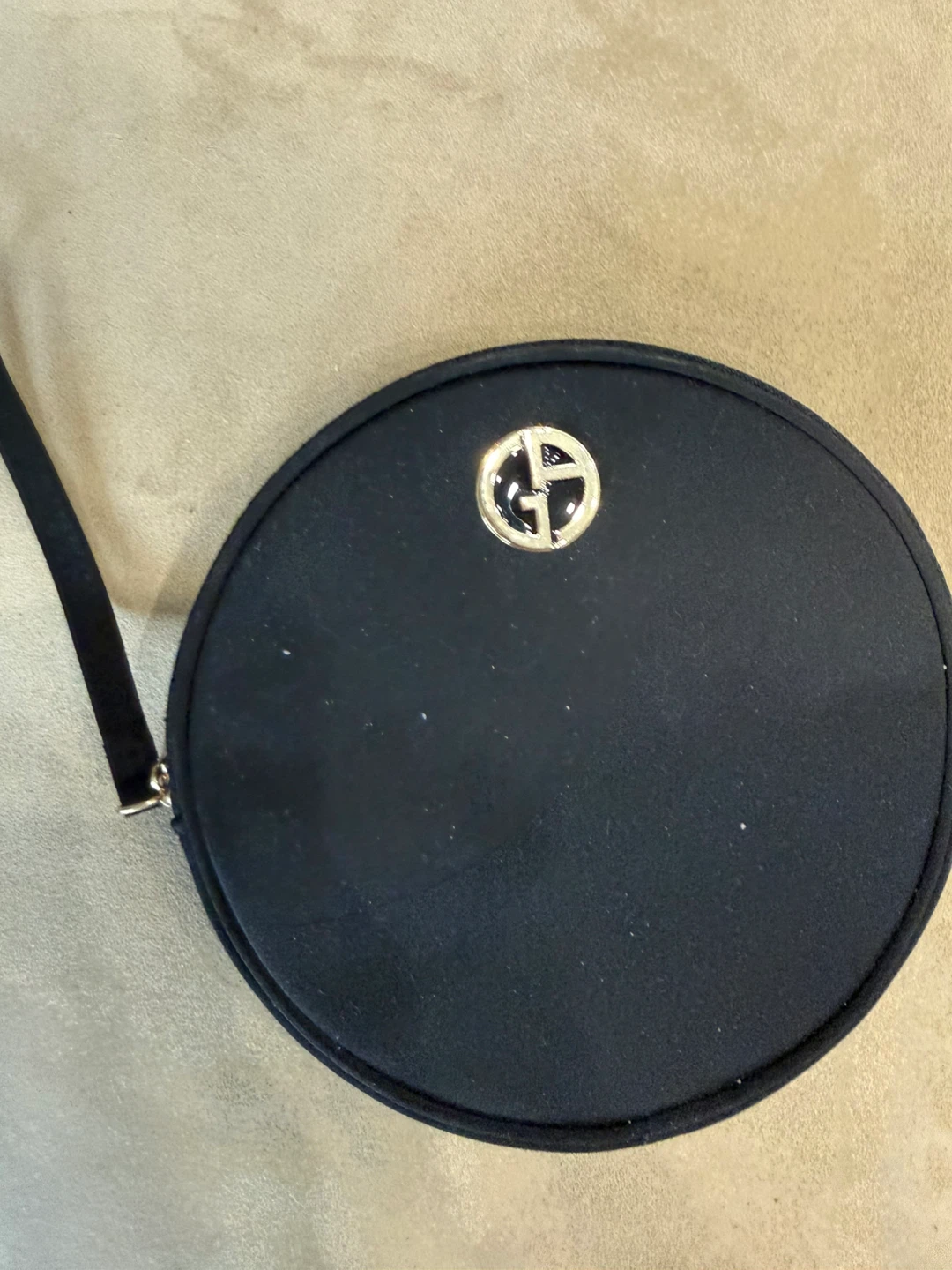 Giorgio Armani Black Round Pouch