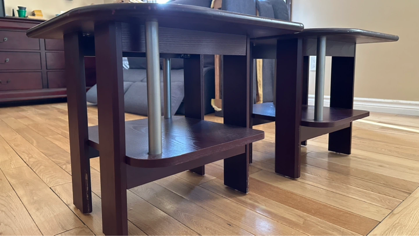 Pair of Modern Espresso End Tables (CAN DELIVER) - photo 2