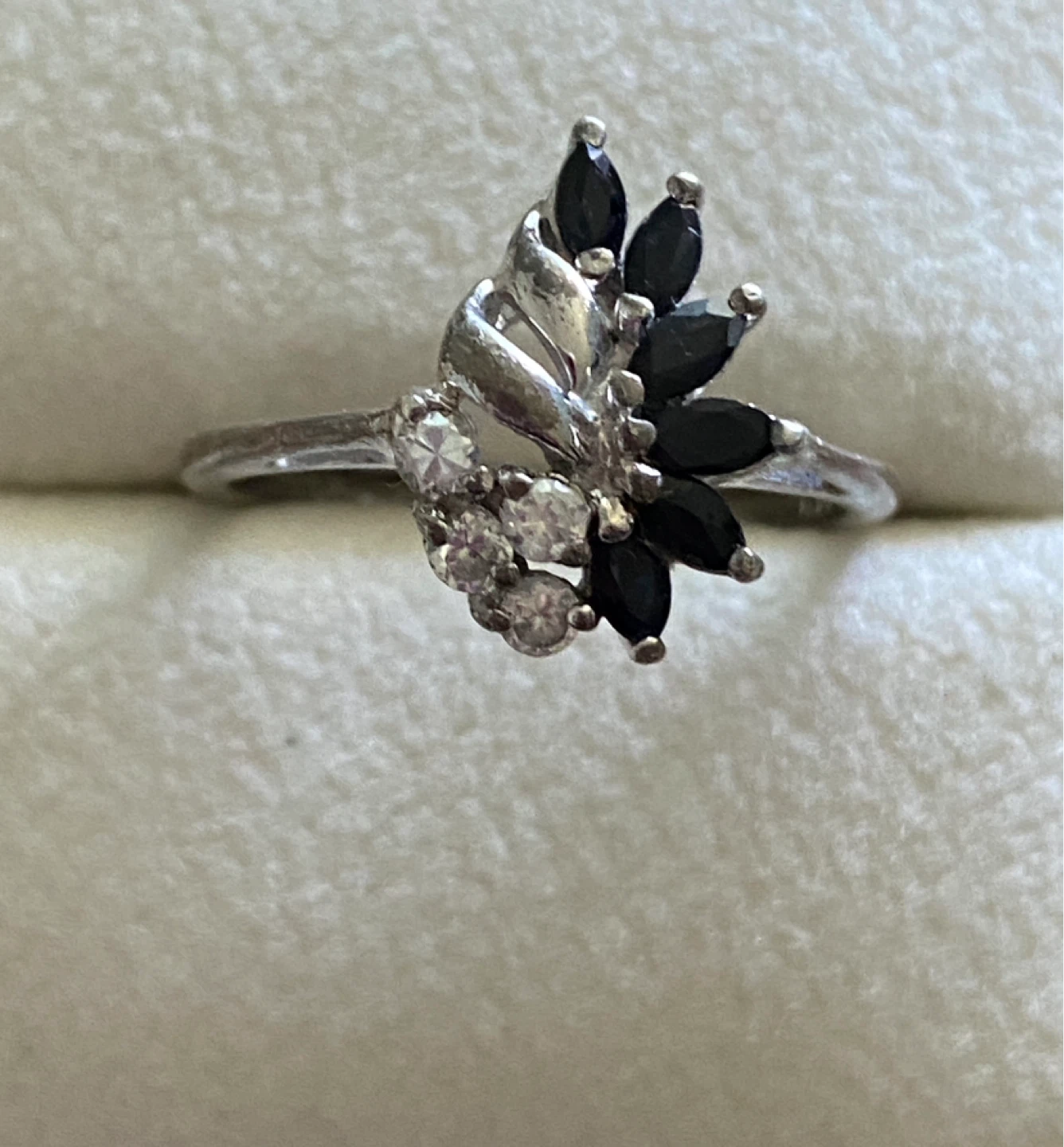 RJ Graziano Sterling Silver 925 Sapphire & CZ Cluster Ring - photo 5