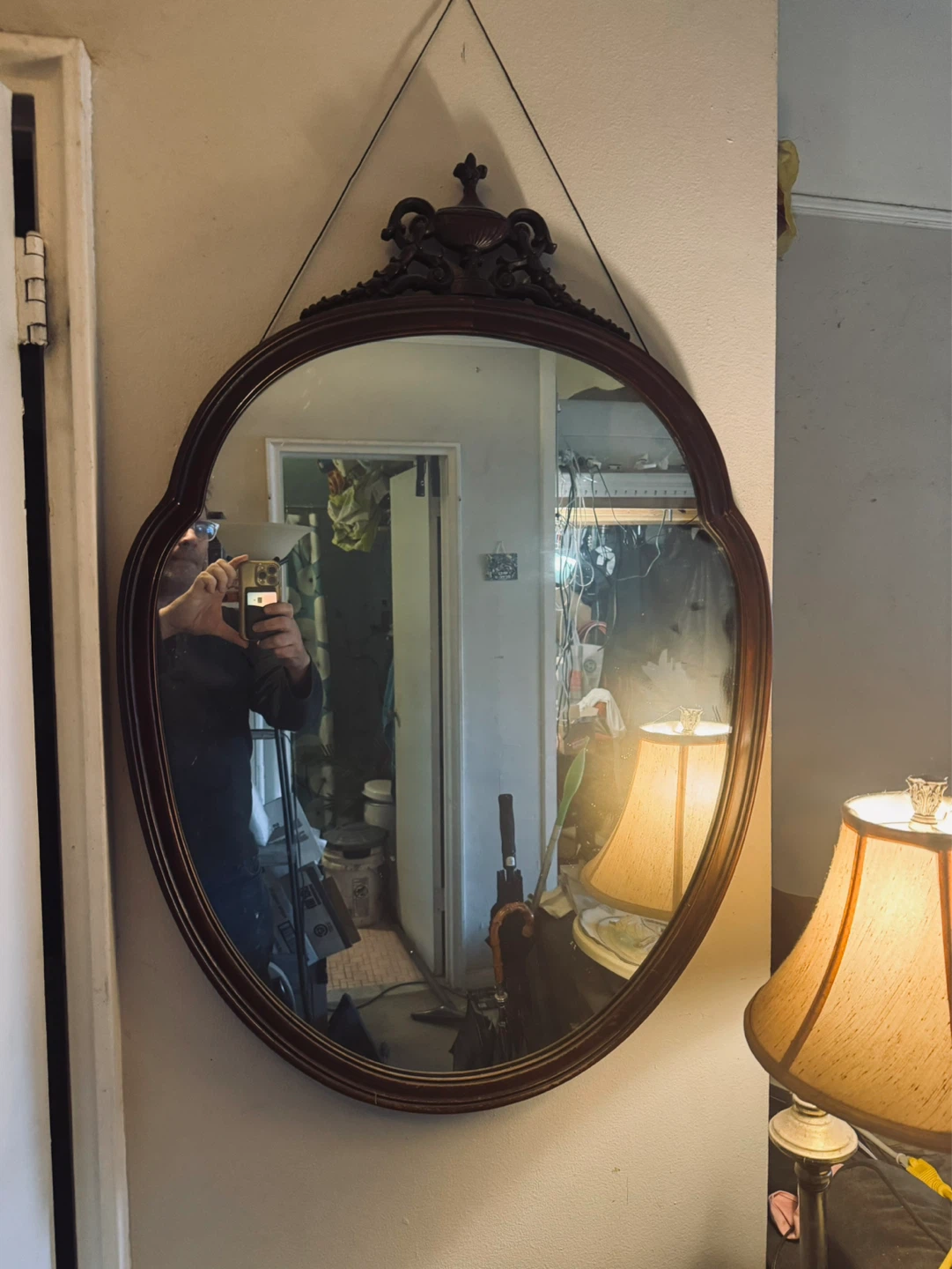 Antique Chippendale revival mirror