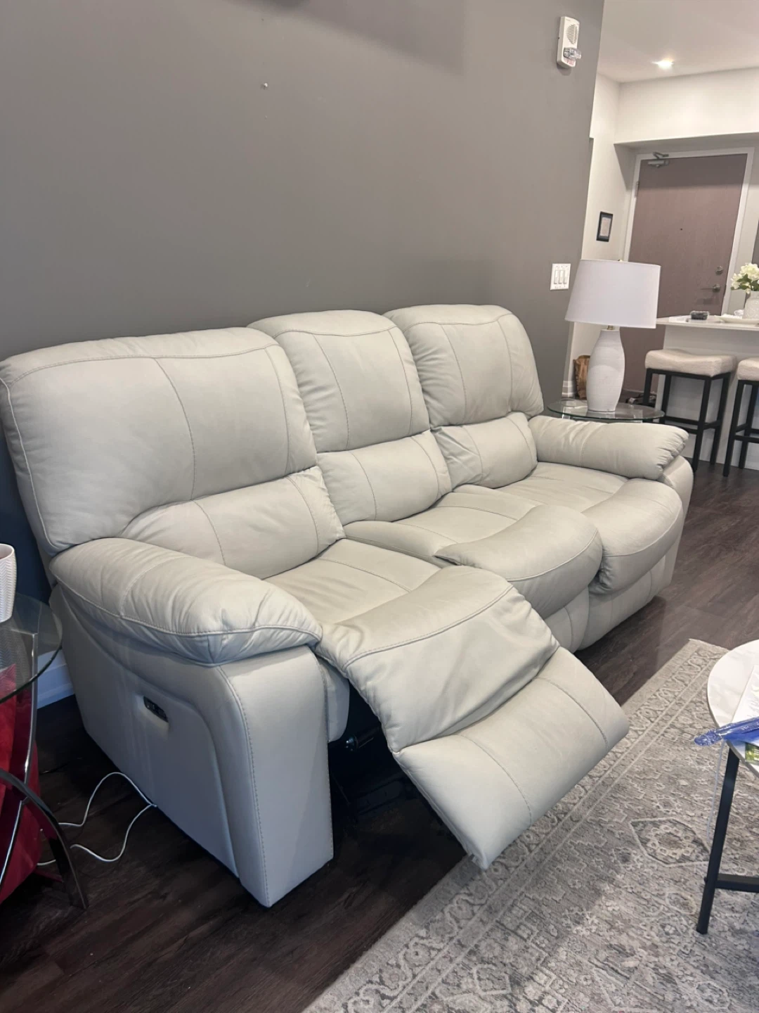 Coconut Leather Reclining Sofa - photo 4