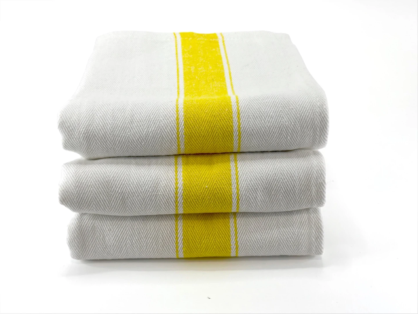 Smartz 3-Pack Cotton Tea Towels - Yellow Stripe