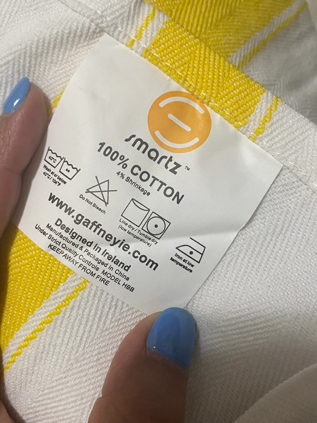 Smartz 3-Pack Cotton Tea Towels - Yellow Stripe - photo 2