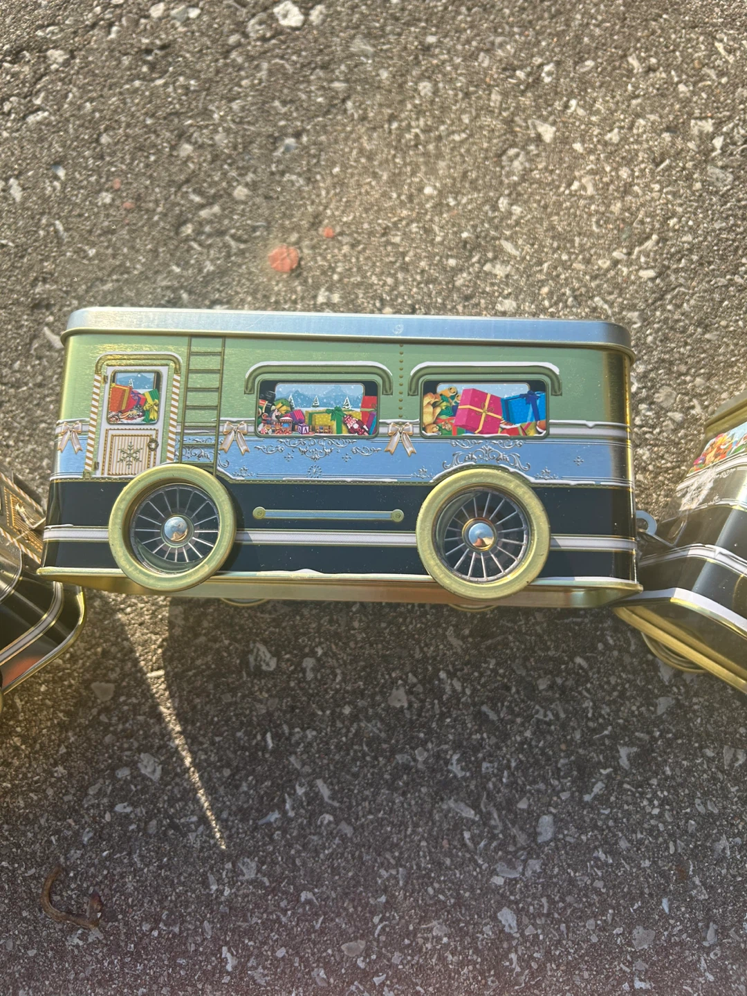 Vintage Santa Express metal Train Tin - photo 5