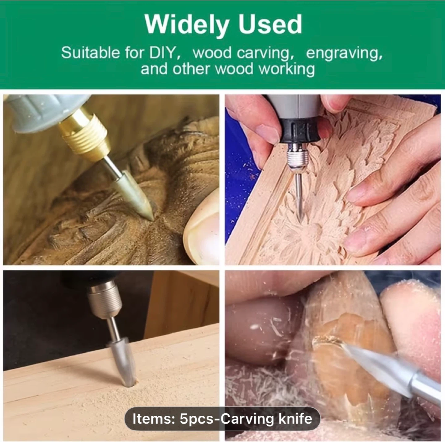 Wood Carving Drill Bits Set for Rotary Tool 5pcs Engraving Drill - photo 4