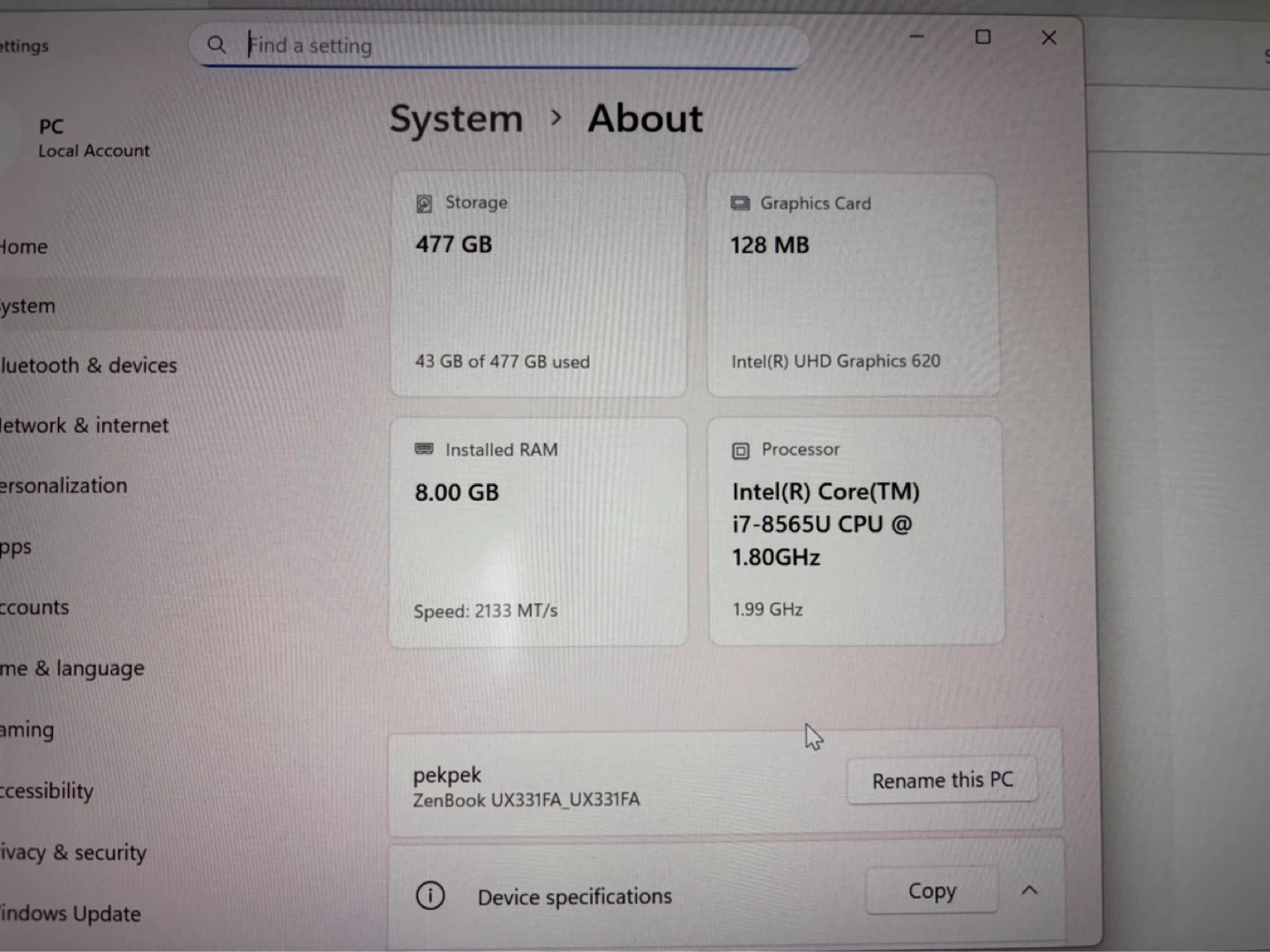 ASUS ZenBook UX331FA Laptop - photo 3
