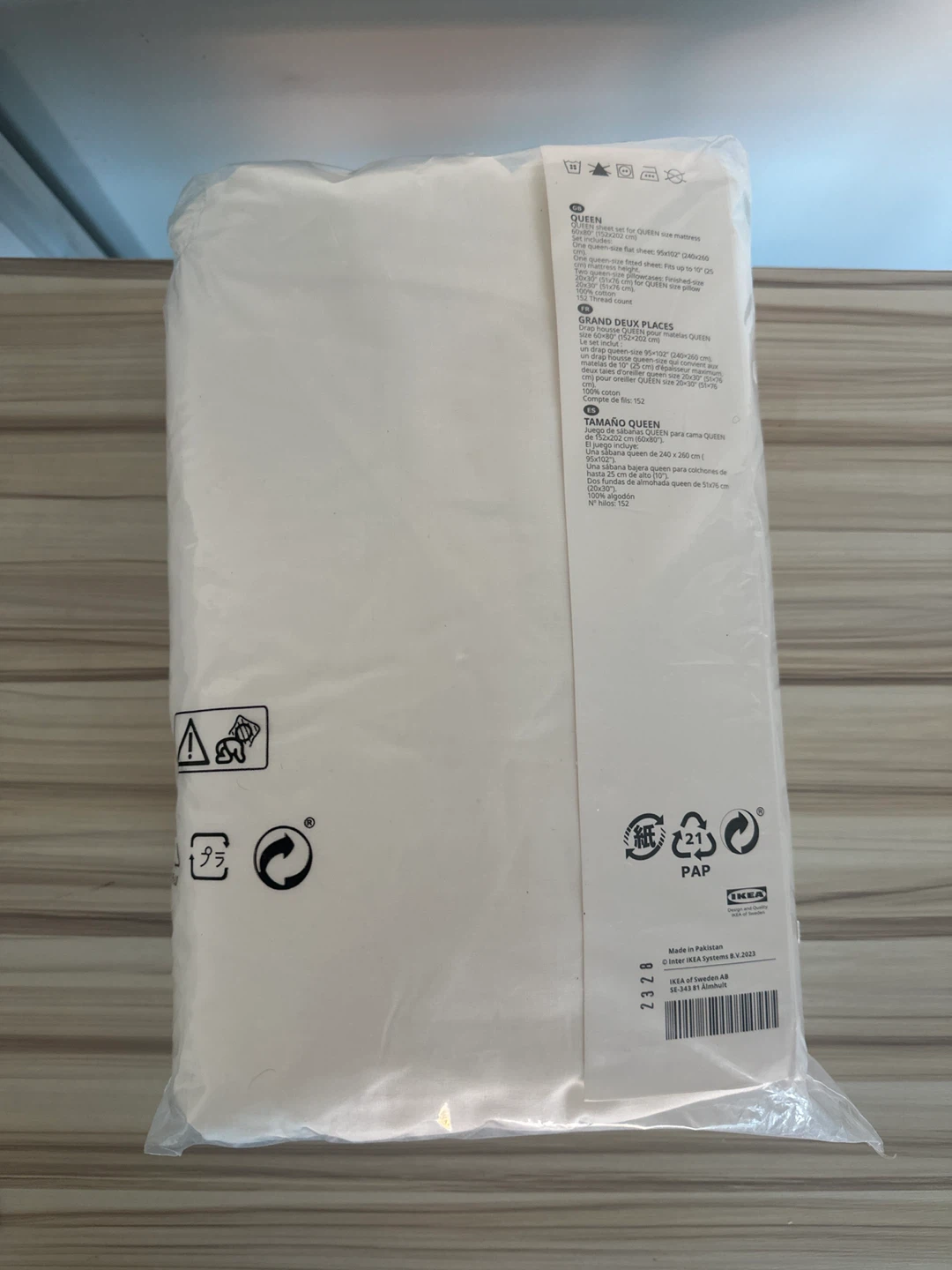 IKEA DVALA Queen Flat Sheet White - photo 3