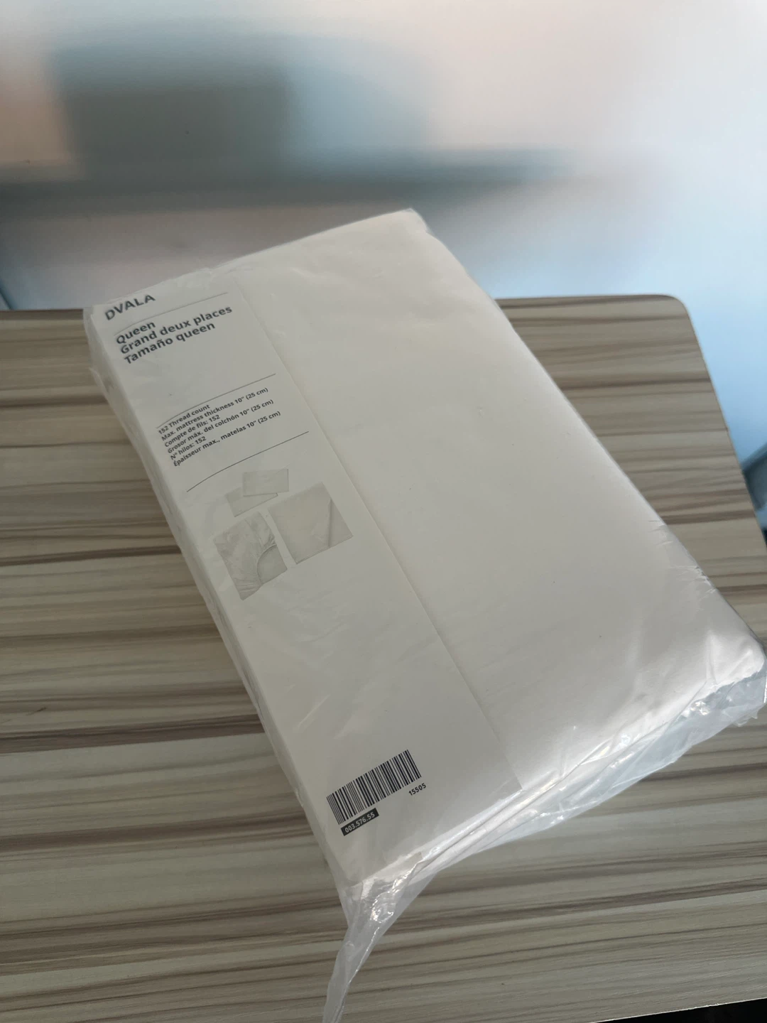 IKEA DVALA Queen Flat Sheet White