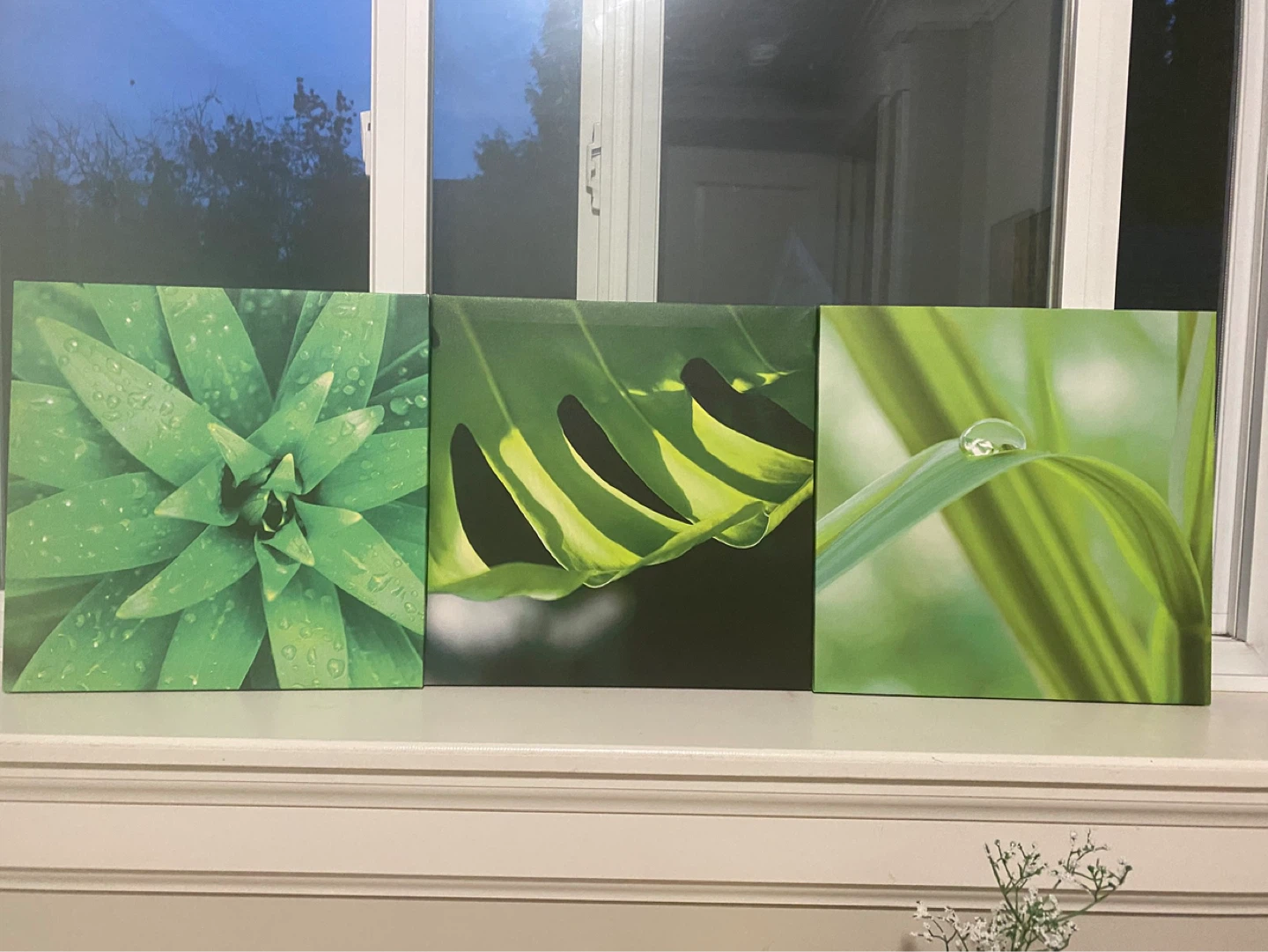 Set of 3 Canvas Wall Art Prints - Botanical Greenery - photo 2