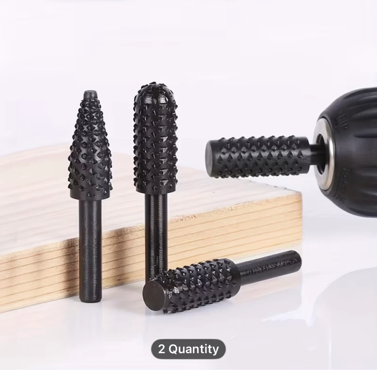 5pcs Wood Carving File Rasp Drill Bit, 1/4" 6mm Rotary - photo 4