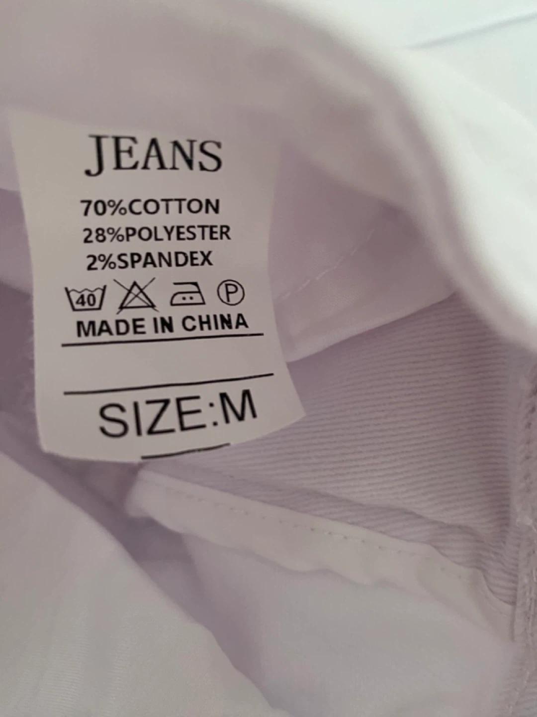 White Wide Leg Jeans Size M - photo 3