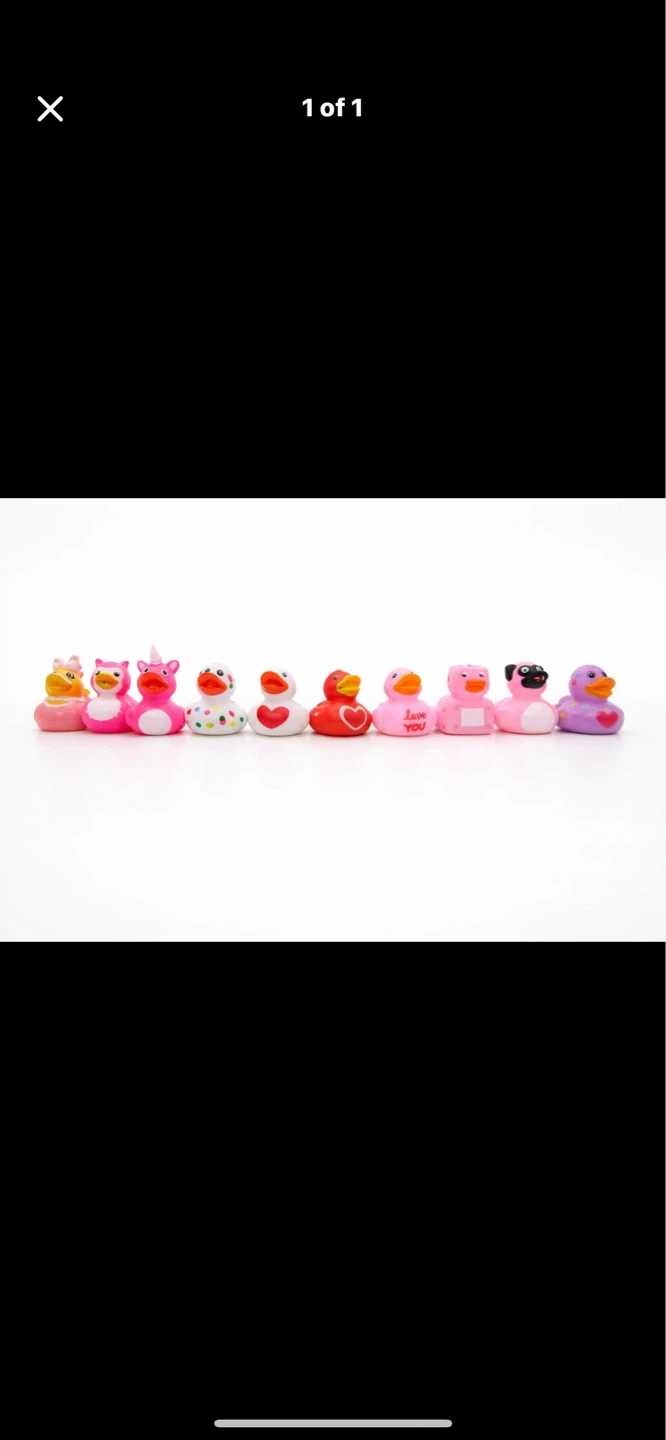 Set of 8 Valentine's Themed Rubber Ducks