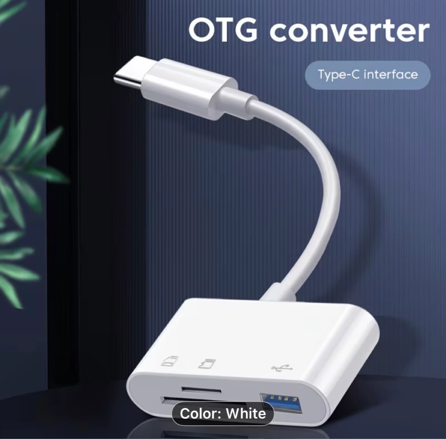 3-In-1 OTG Card Reader Type C to SD TF Memory Card Reader - photo 2