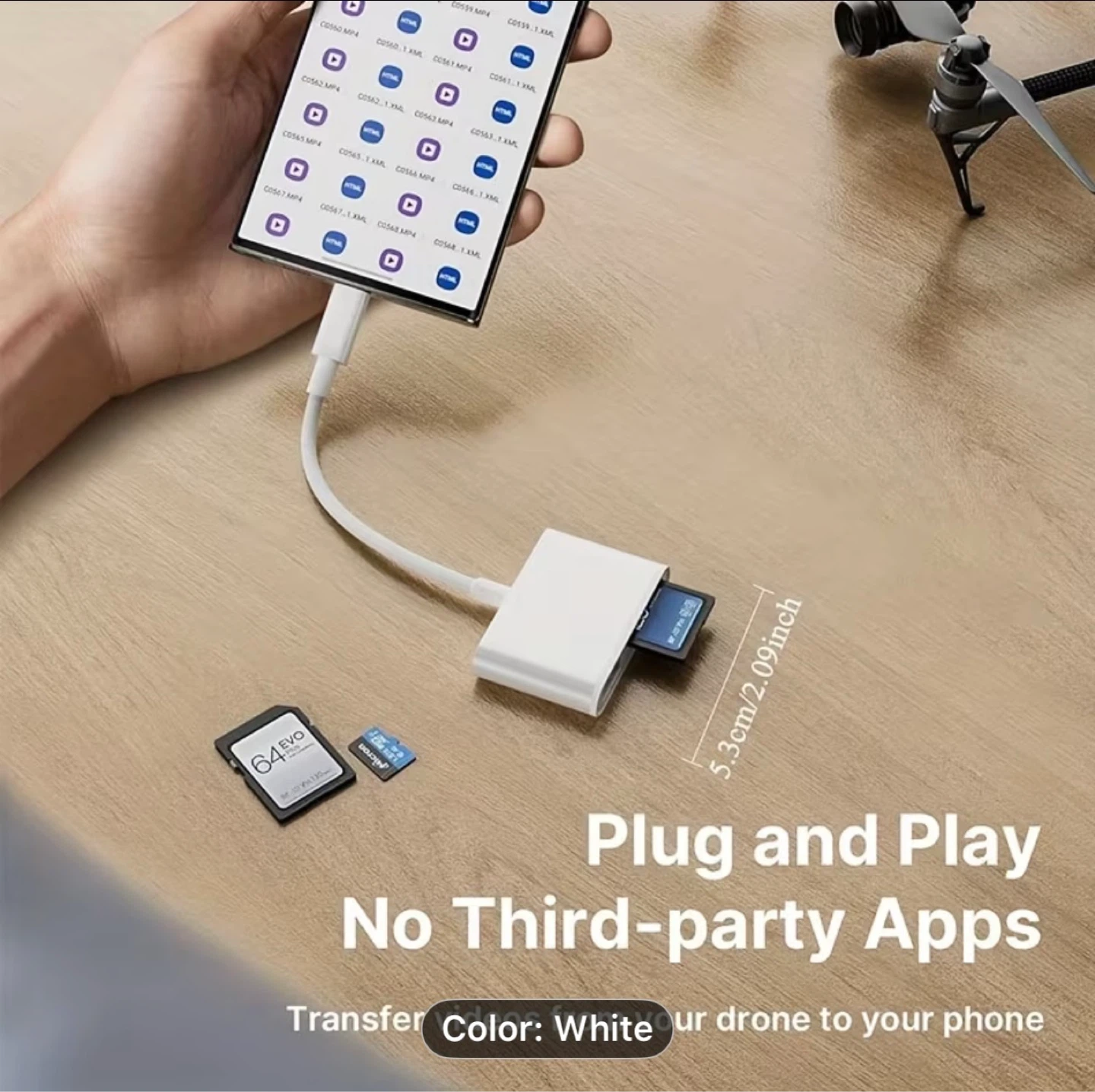 3-in-1 USB-C to SD/SD/Hardware Adapter Suitable - photo 2