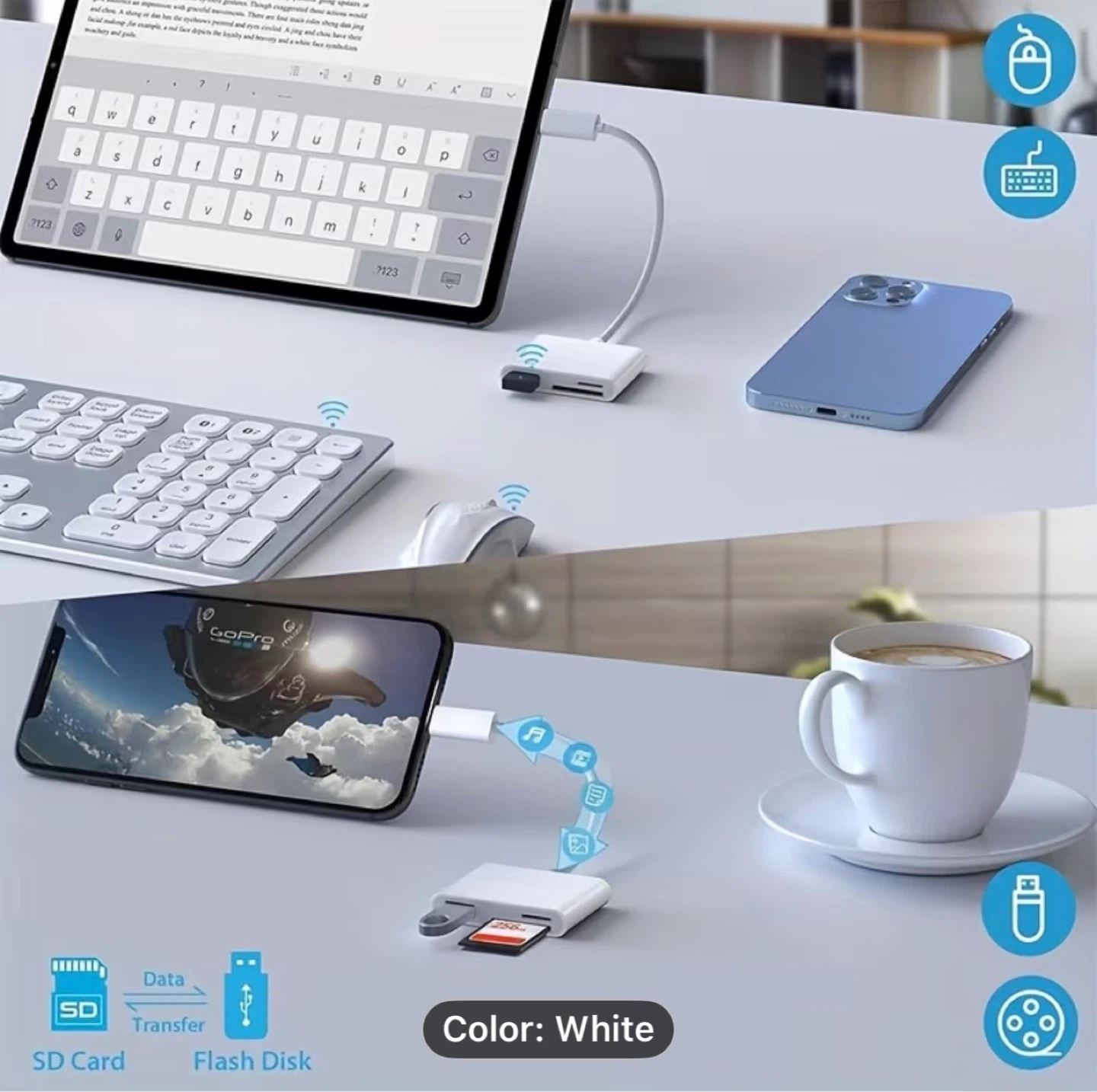 3-in-1 USB-C to SD/SD/Hardware Adapter Suitable - photo 3