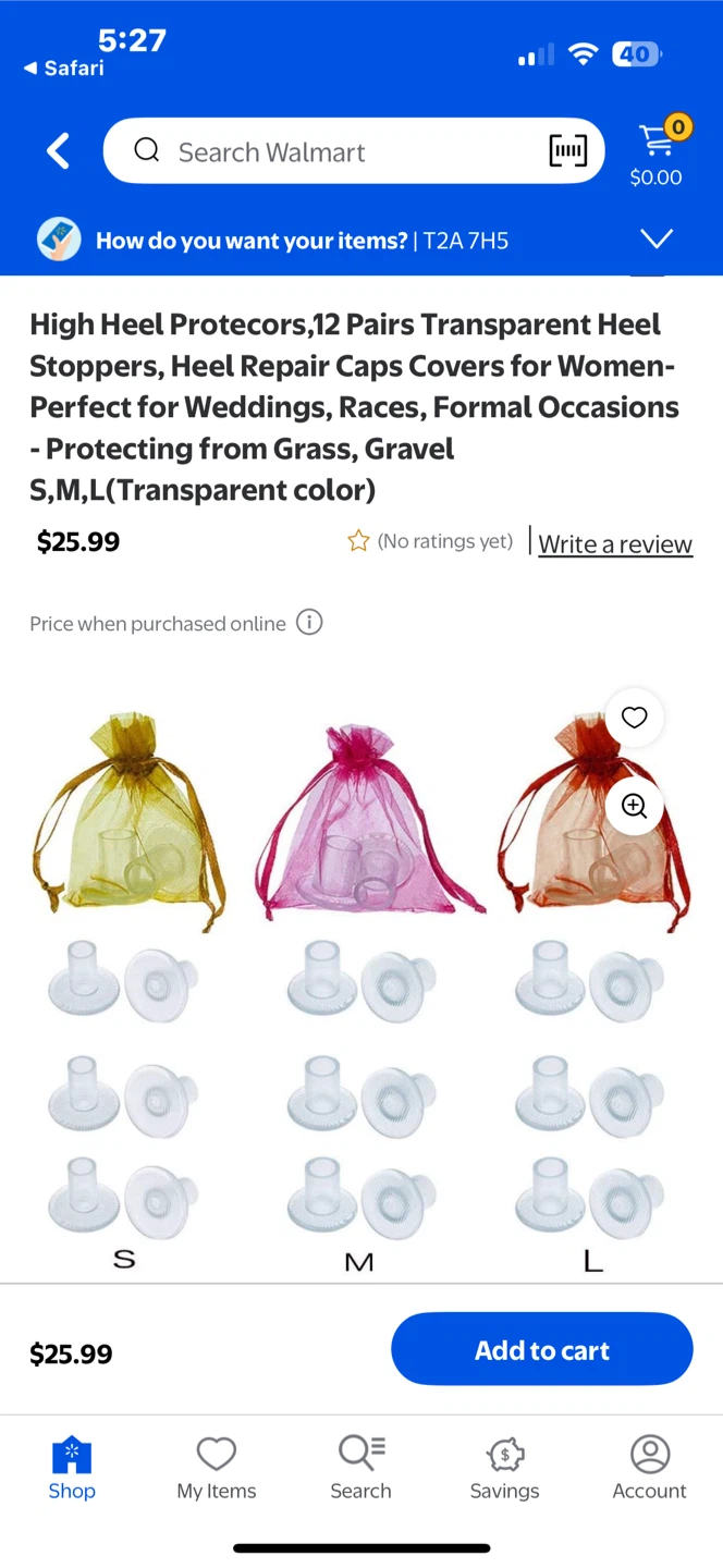12 Pairs High Heel Protectors Transparent S,M,L