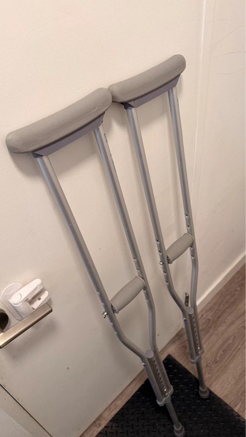 Adjustable Aluminum Crutches - photo 2