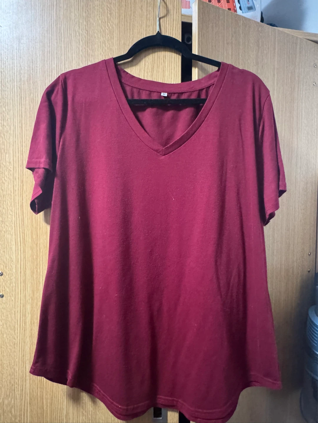 Maroon V-Neck T-Shirt