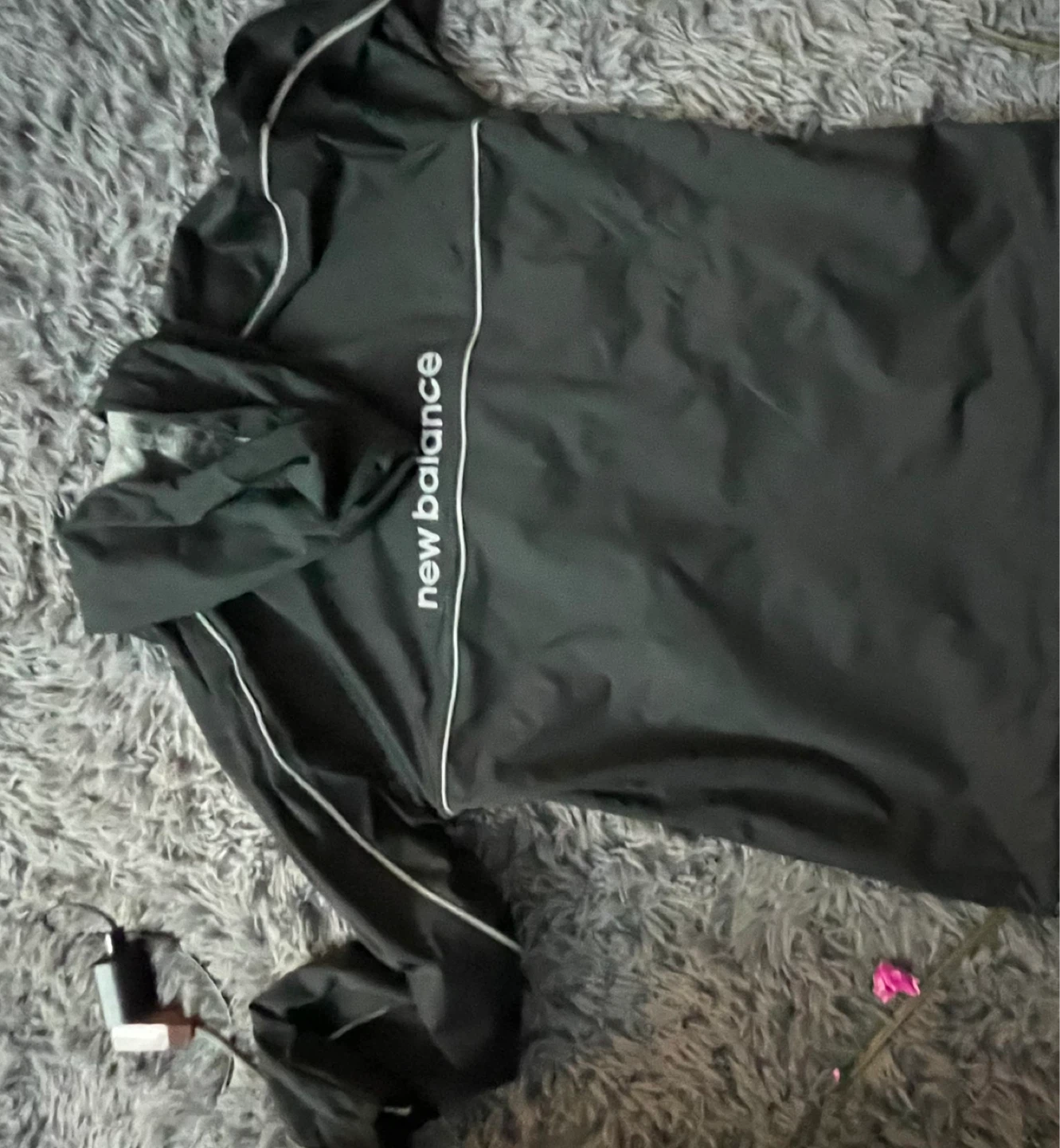 New Balance Black Hooded Windbreaker Jacket - photo 2