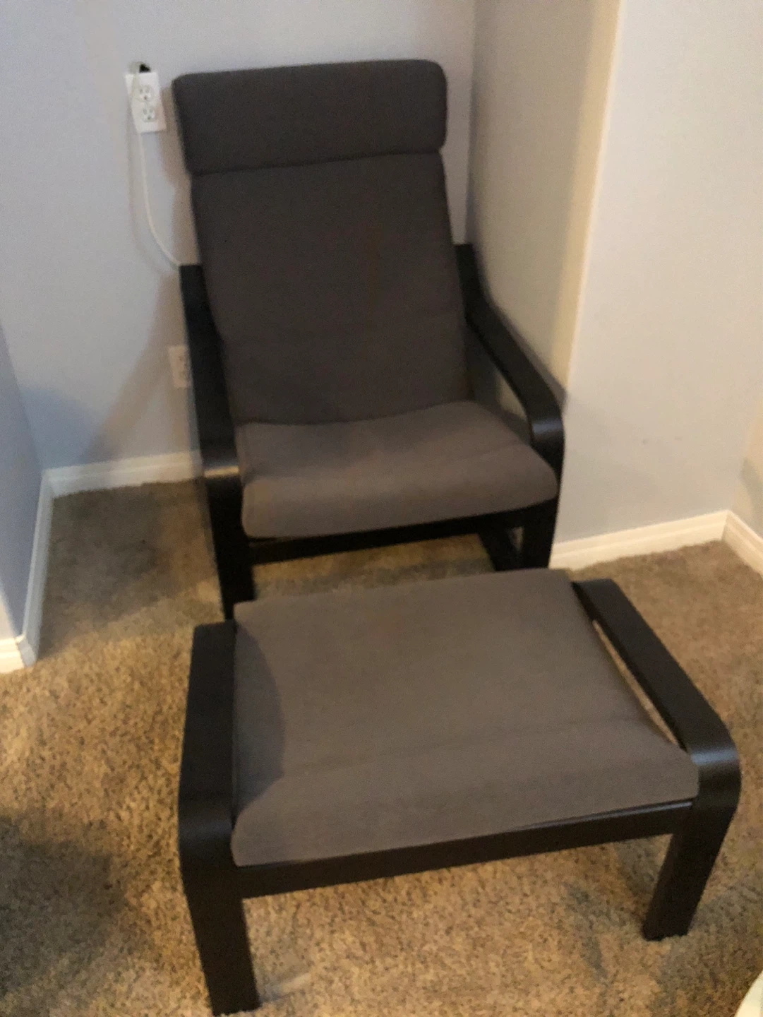 IKEA armchair and footstool - photo 2