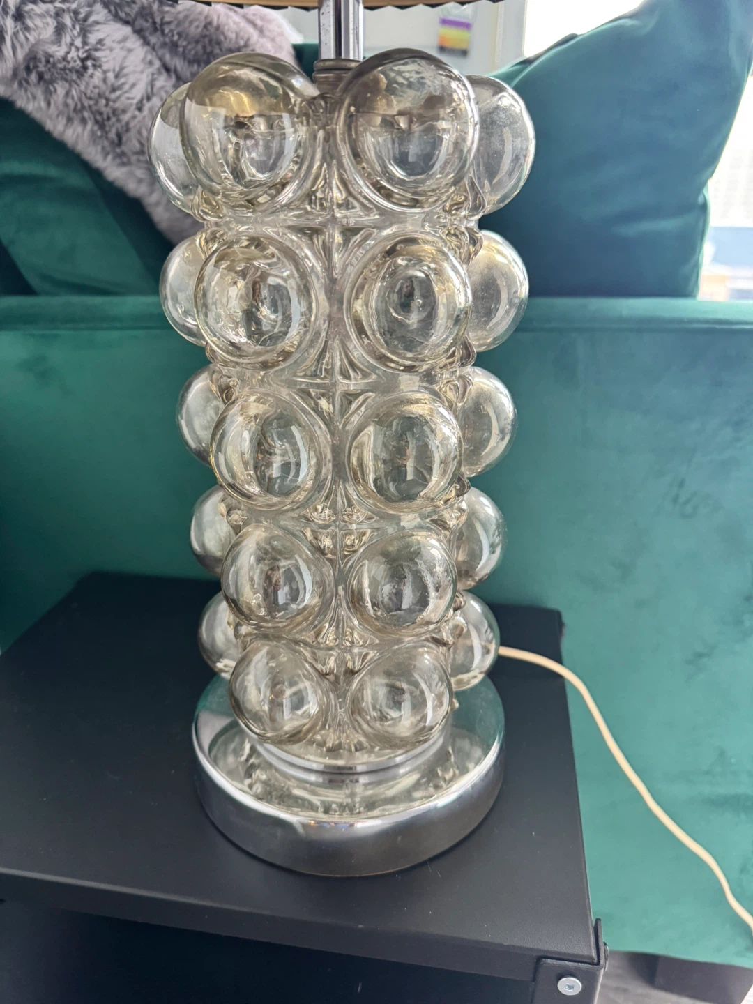 Vintage 70s Glass Bubble Nemo Style Lamp - photo 2