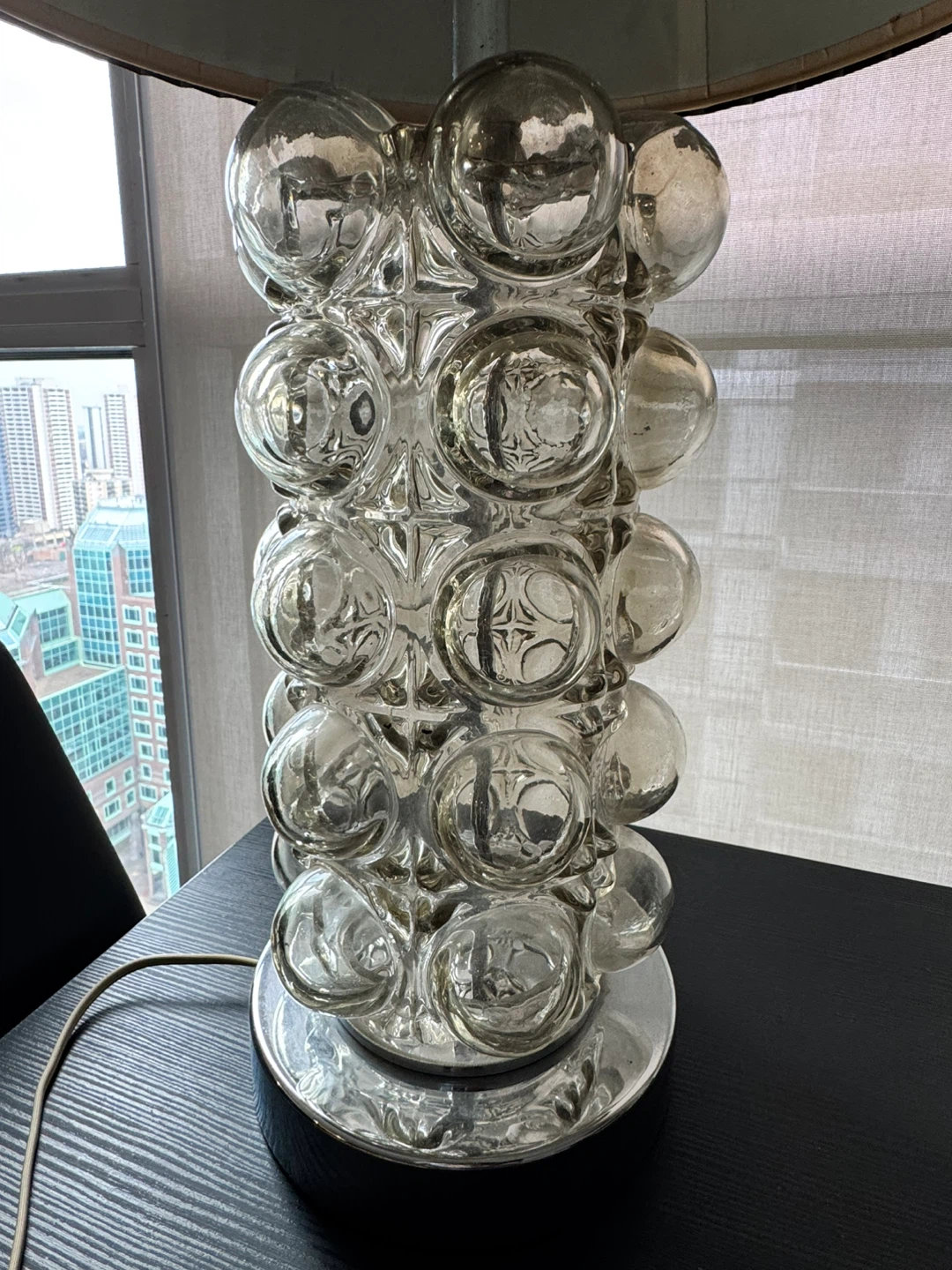 Vintage 70s Glass Bubble Nemo Style Lamp - photo 4