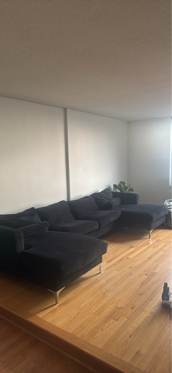 PICKUP ASAP Dark Blue Sectional Sofa
