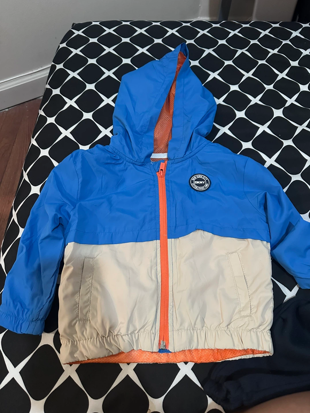 DKNY Kids Blue & Tan Windbreaker Jacket and Outfit Set - photo 2