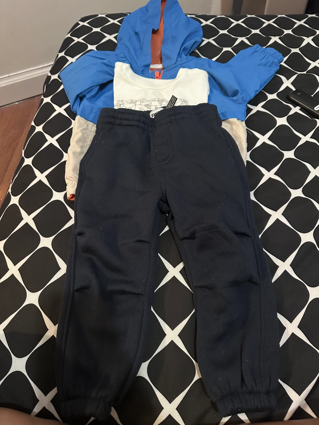 DKNY Kids Blue & Tan Windbreaker Jacket and Outfit Set