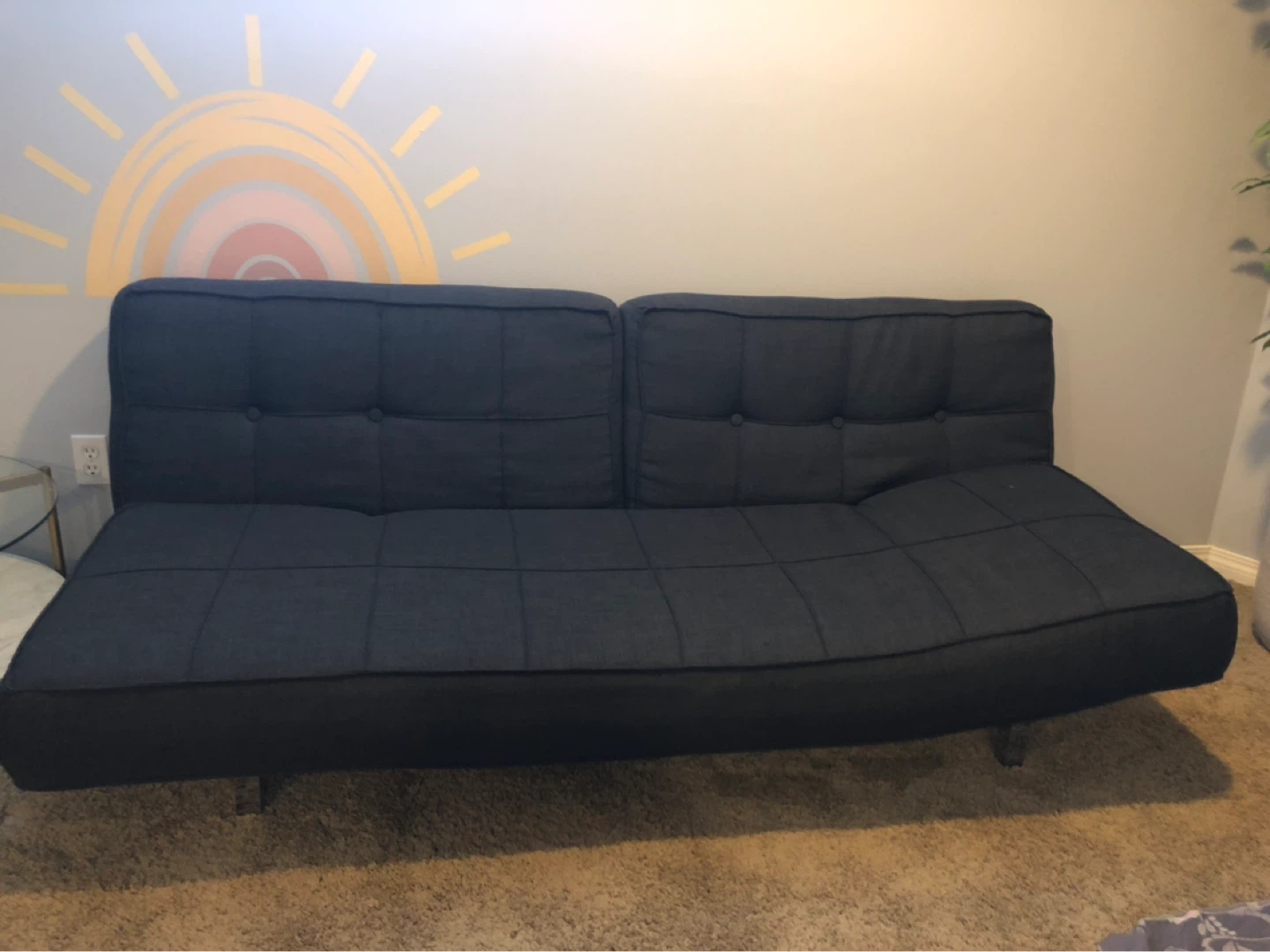 Dark Grey Futon Sofa