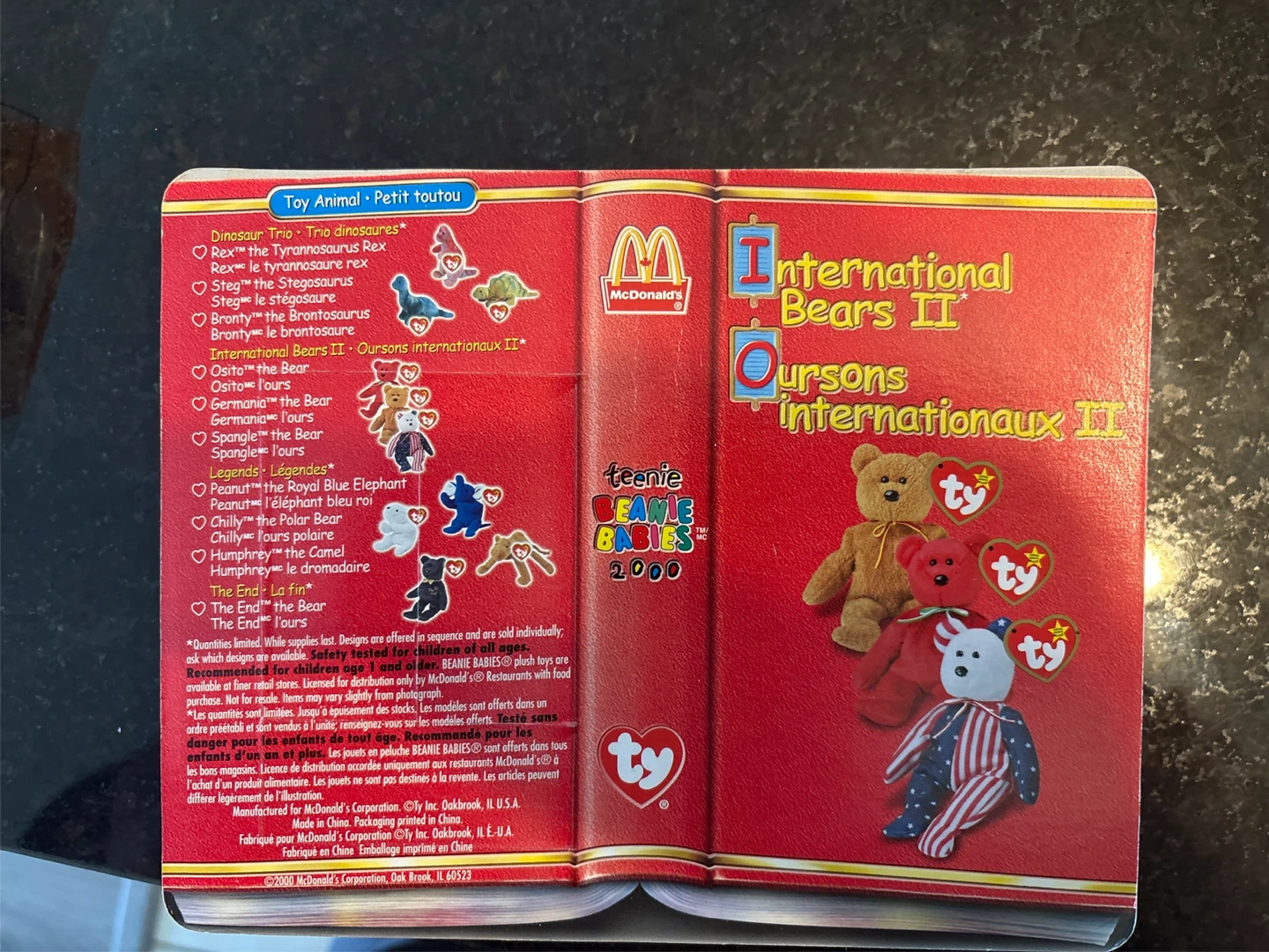 McDonald’s Ty Teenie Beanie Babies International Bears II Osito - photo 2