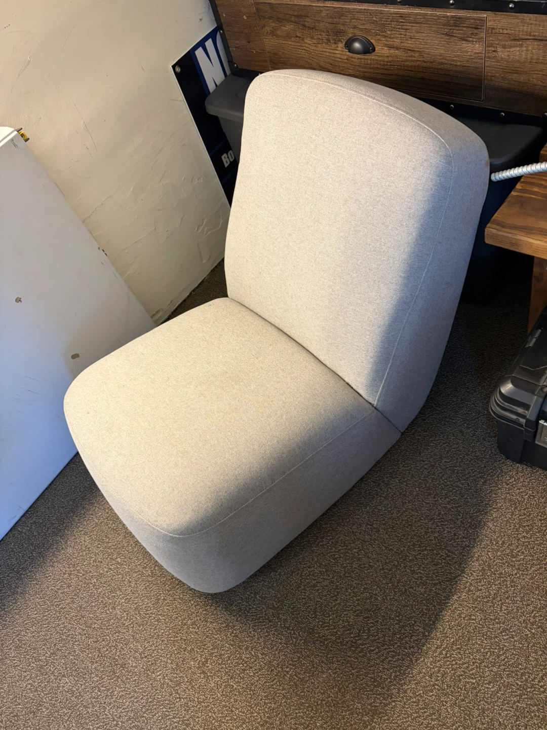 Light Gray Upholstered Accent Chair
