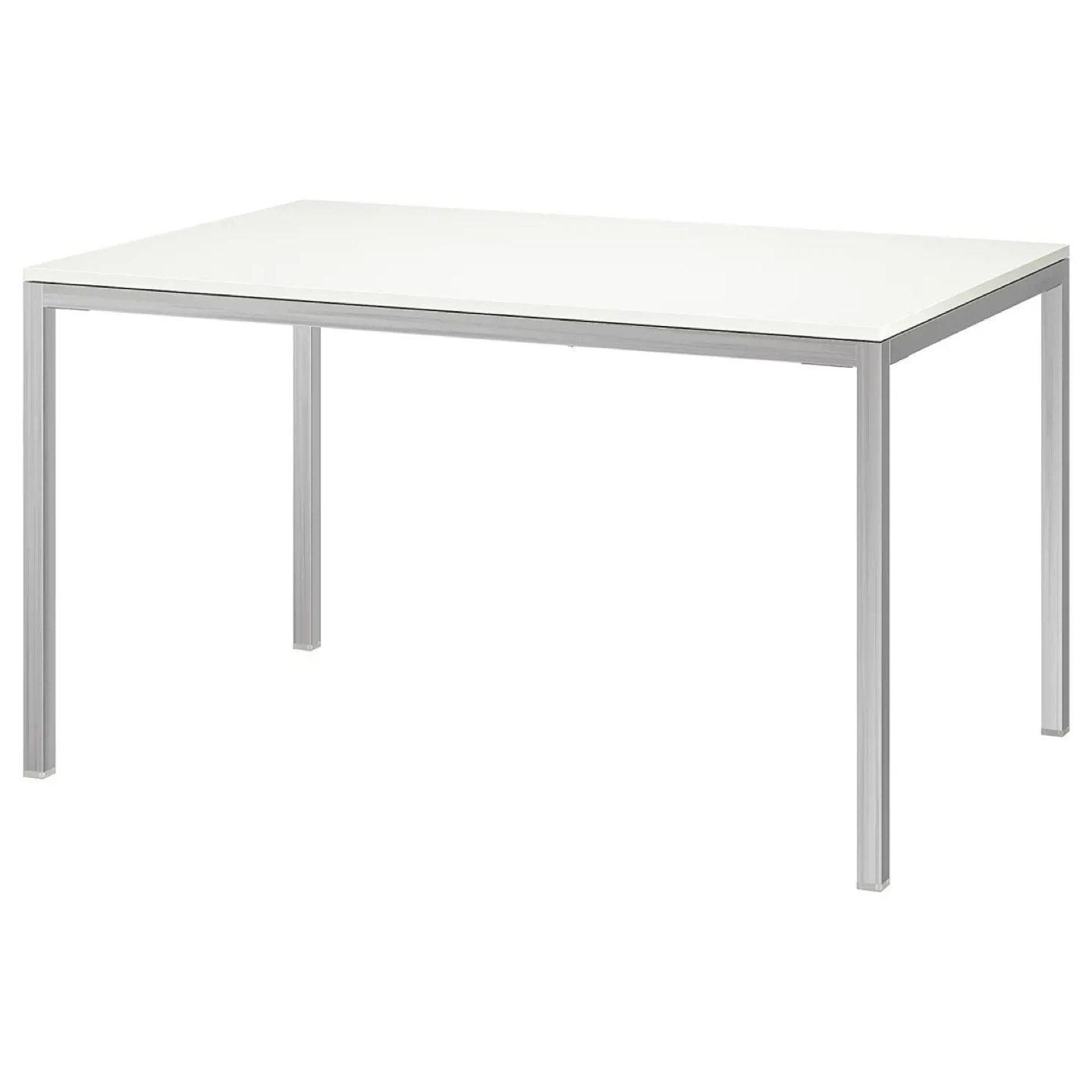White Dining Table with Metal Frame
