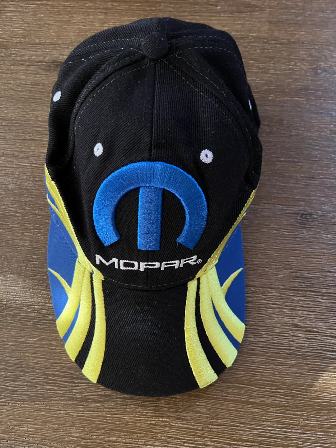 Mopar Hat Black Blue Yellow One Size