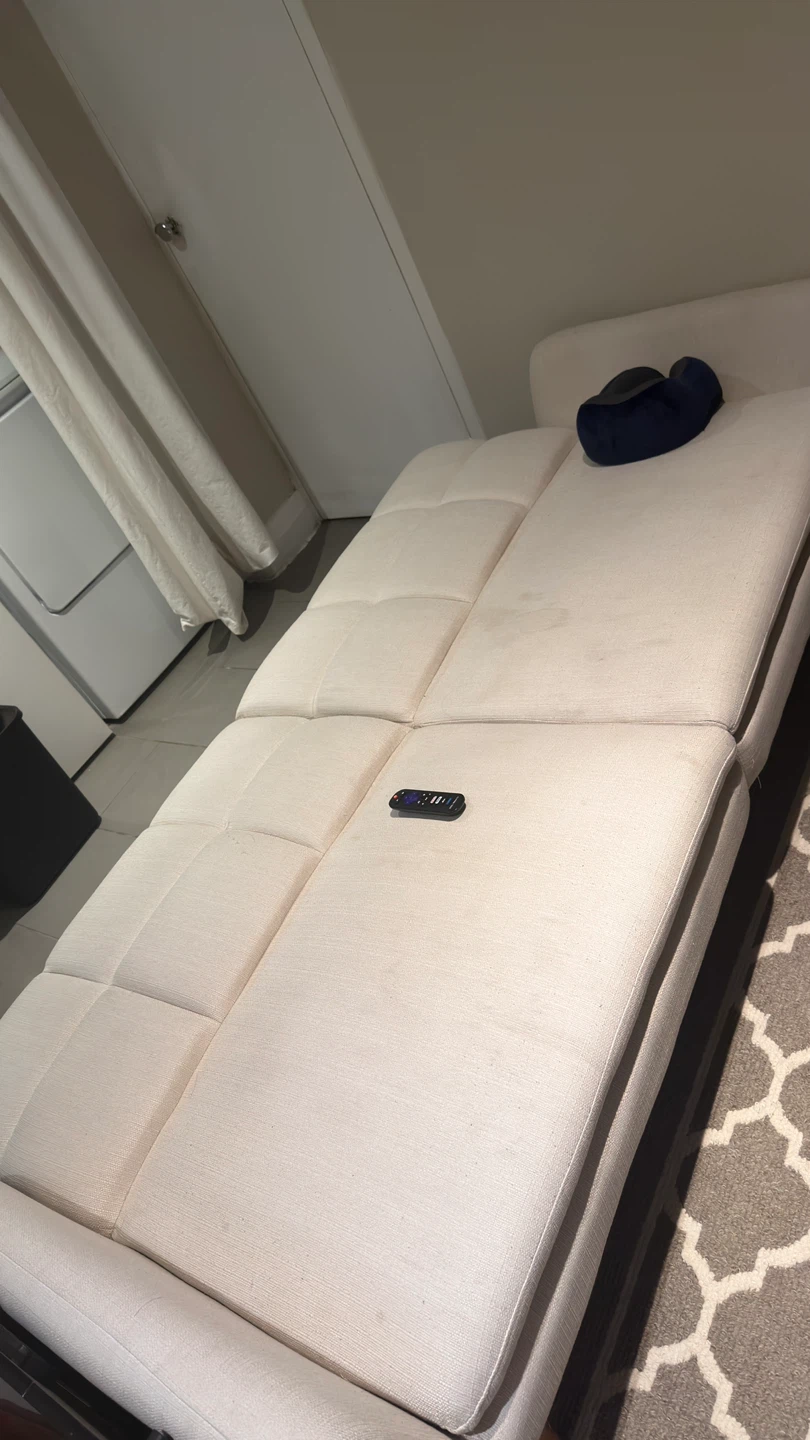 Cream coloured Convertible Couch/Sofa - photo 2