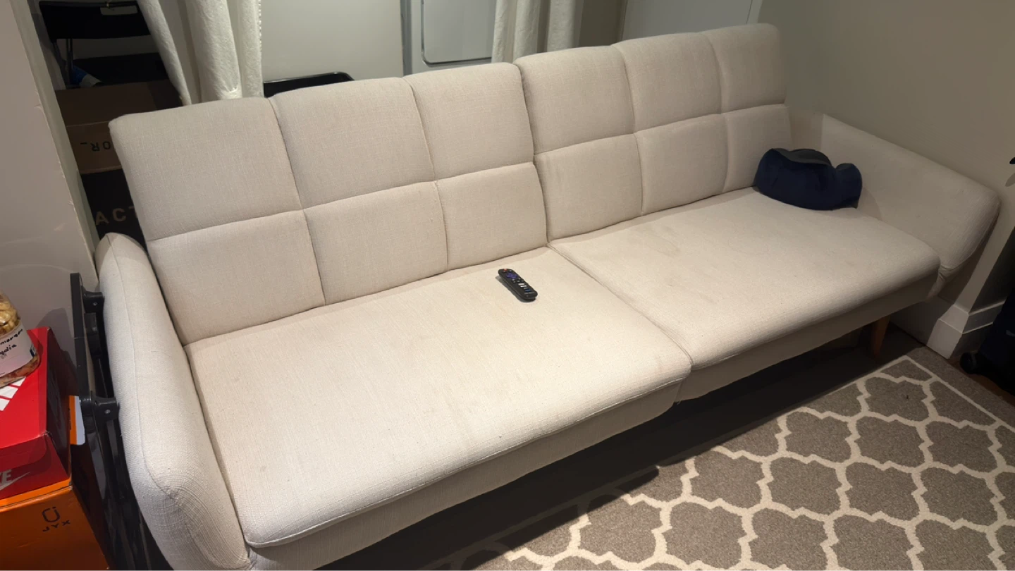 Cream coloured Convertible Couch/Sofa